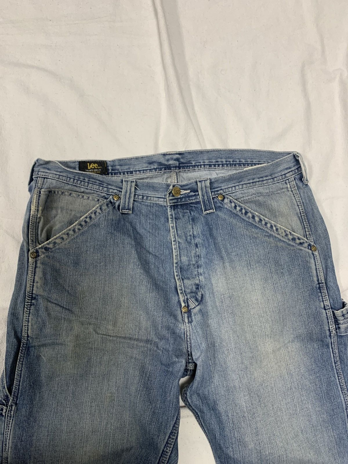 Japanese Brand × Lee BAGGY 90S DISTRESSED LEE DENIM PANTS JAPANESE CARHARTT STYLE Size US 36 / EU 52 - 5 Thumbnail
