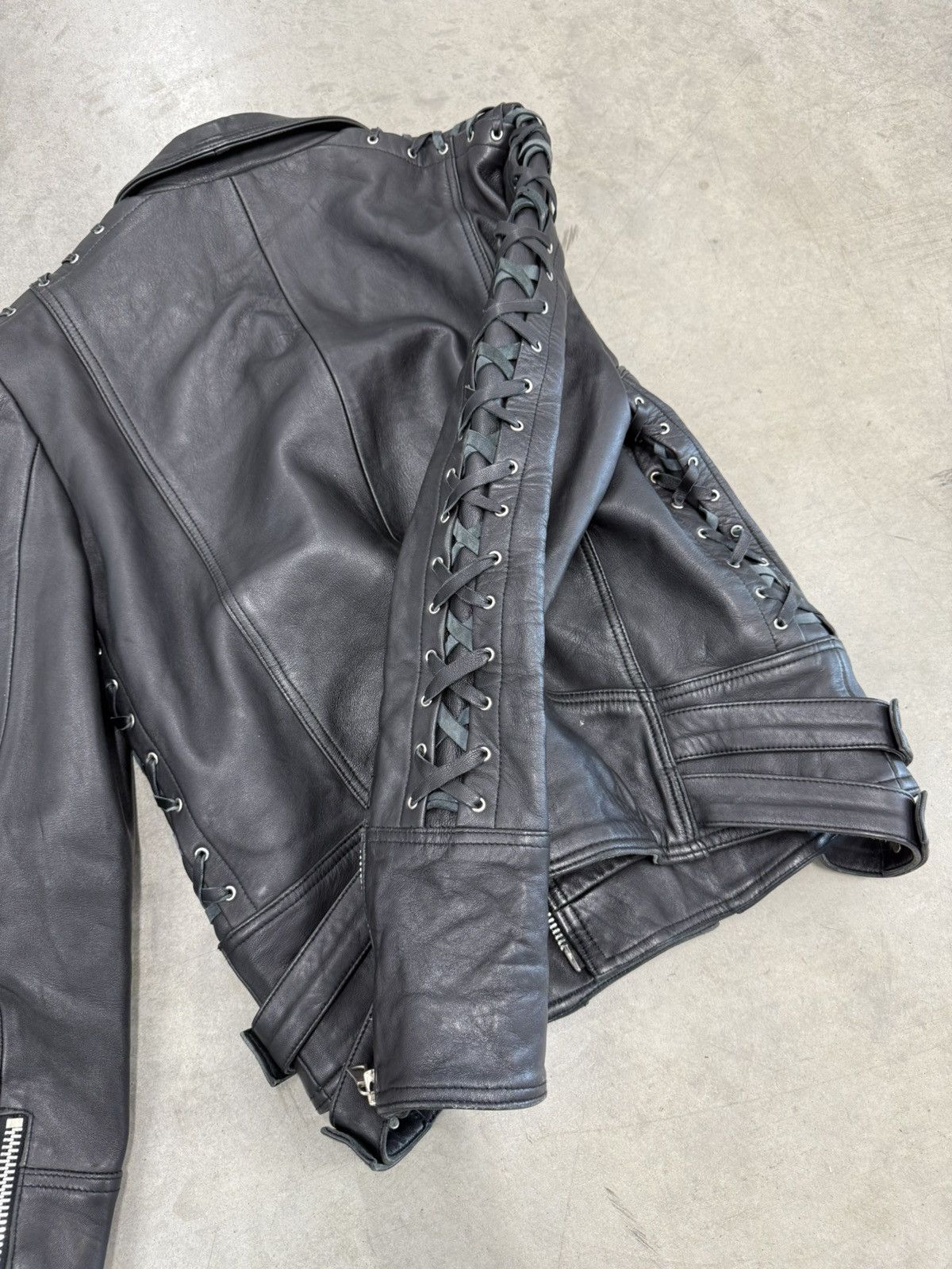 Balmain Balmain Lace Up Leather Jacket Size US M / EU 48-50 / 2 - 6 Thumbnail