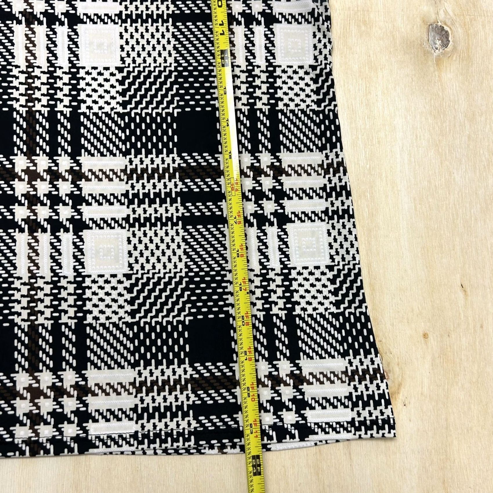 Vintage Y2K Espresso Tank Top Womens Large Black Plaid High Neck Sleeveless Stretch Size L / US 10 / IT 46 - 4 Thumbnail