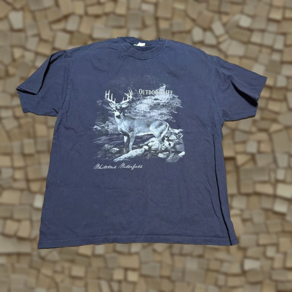 Alife Outdoor Life Shirts Men XL Black Deer Graphic Print Short Sleeve T-Shirt Size US XL / EU 56 / 4 - 1 Thumbnail