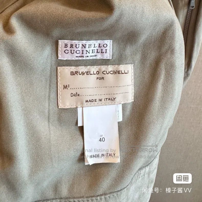 Brunello Cucinelli Brunello Cucinelli Luxurious Pearl Chain Leather Jacket Size XS / US 0-2 / IT 36-38 - 7 Thumbnail