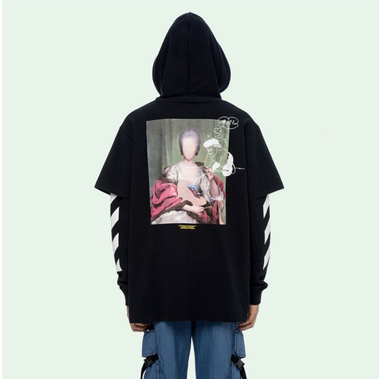 Off-White Off-White Diag Mariana Double Tee Hoodie Size US M / EU 48-50 / 2 - 11 Thumbnail