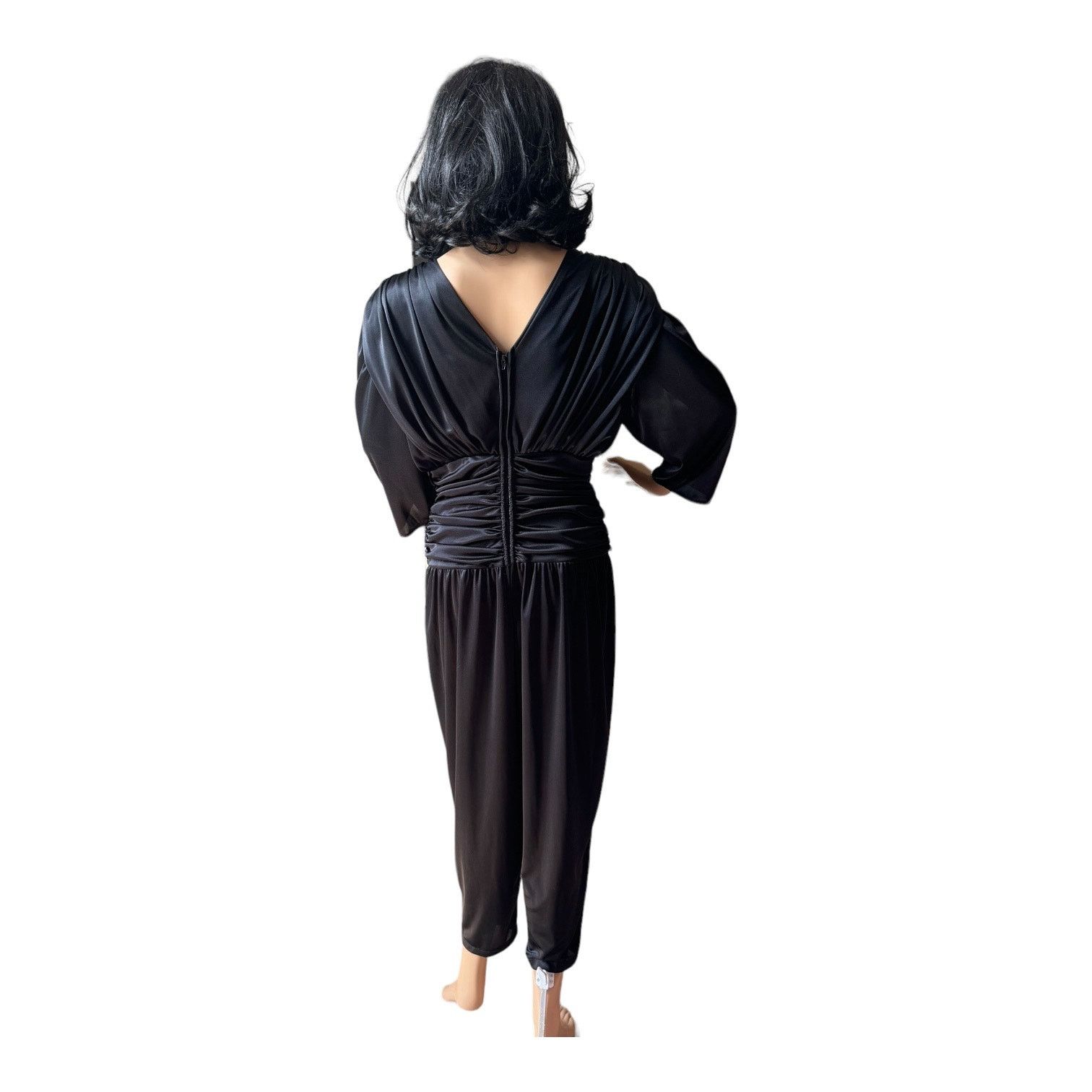 Vintage American VTG Abby Kent Black Beaded Jumpsuit small to medium Size 30" / US 8 / IT 44 - 7 Thumbnail
