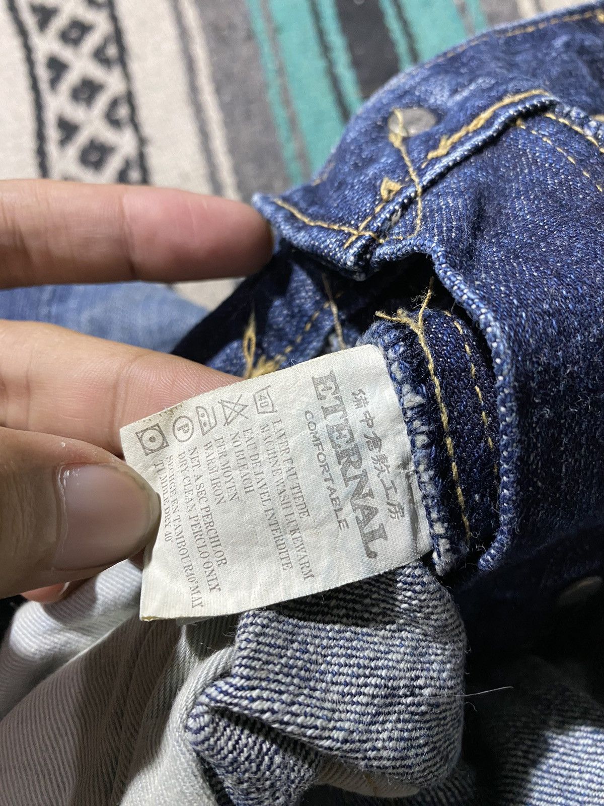 If Six Was Nine Crazy! Eternal Japan Acid Wash Denim Size US 34 / EU 50 - 8 Thumbnail