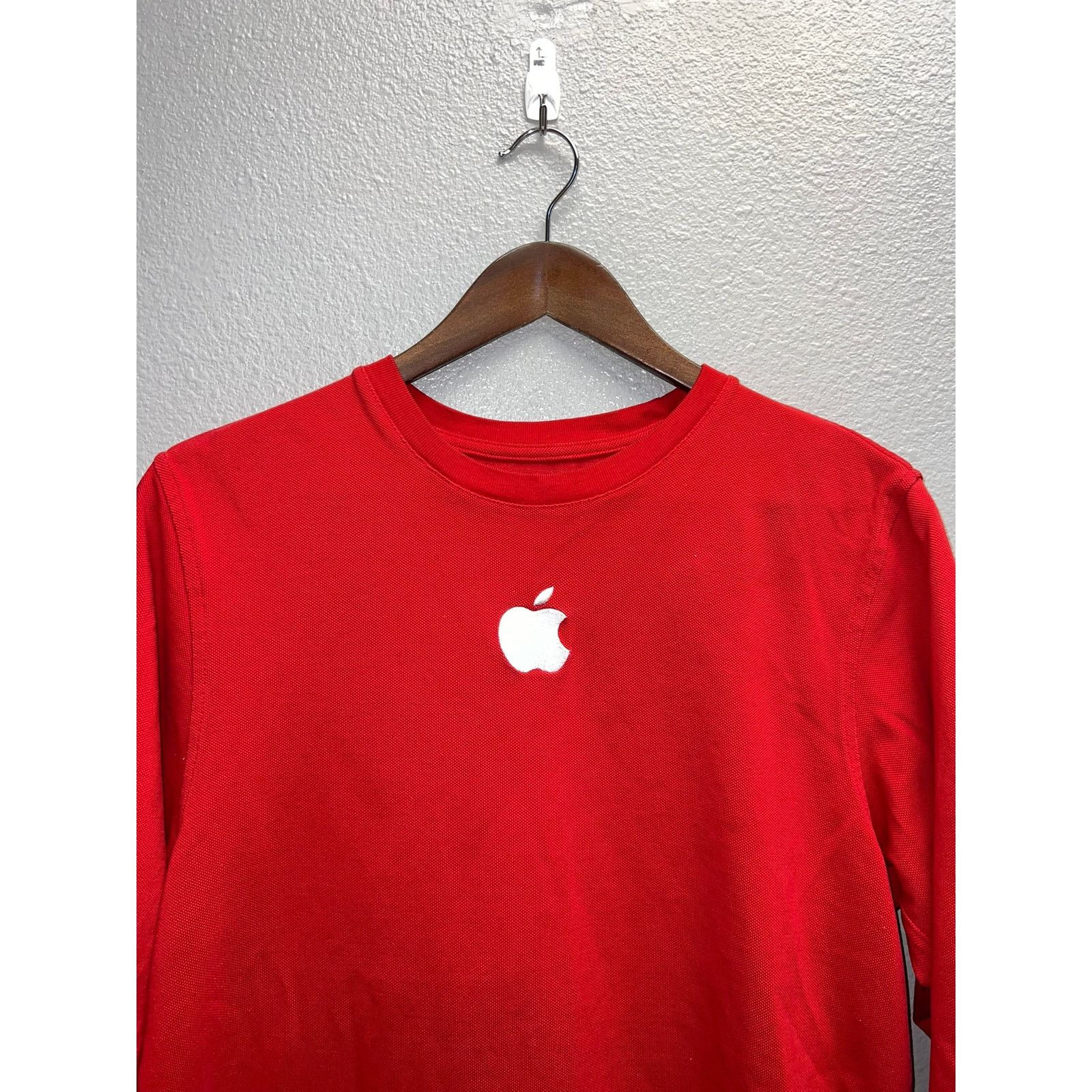 Apple Apple Shirt Long Sleeve Logo Company Red Tee Cotton Medium Size US M / EU 48-50 / 2 - 2 Thumbnail