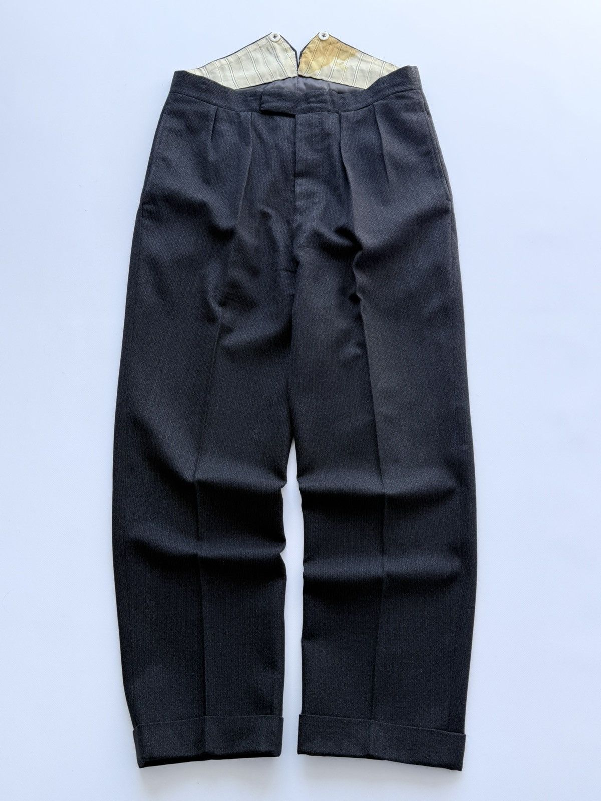 Gieves & Hawkes Vintage 1966 Dated Gieves & Hawkes British Wool 3 Piece Suit Size 40R - 15 Thumbnail