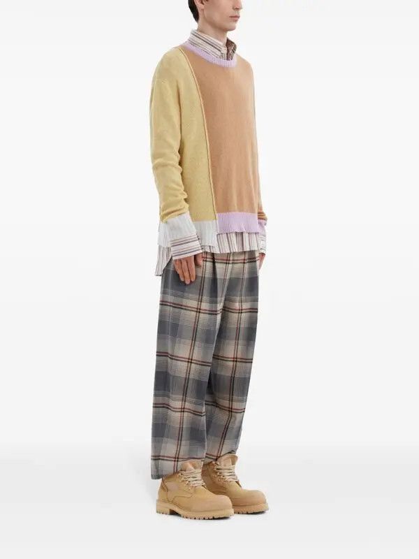 Marni o1w1db11125 Colour Block Cashmere Jumper in Brown/Beige Size US XL / EU 56 / 4 - 3 Thumbnail