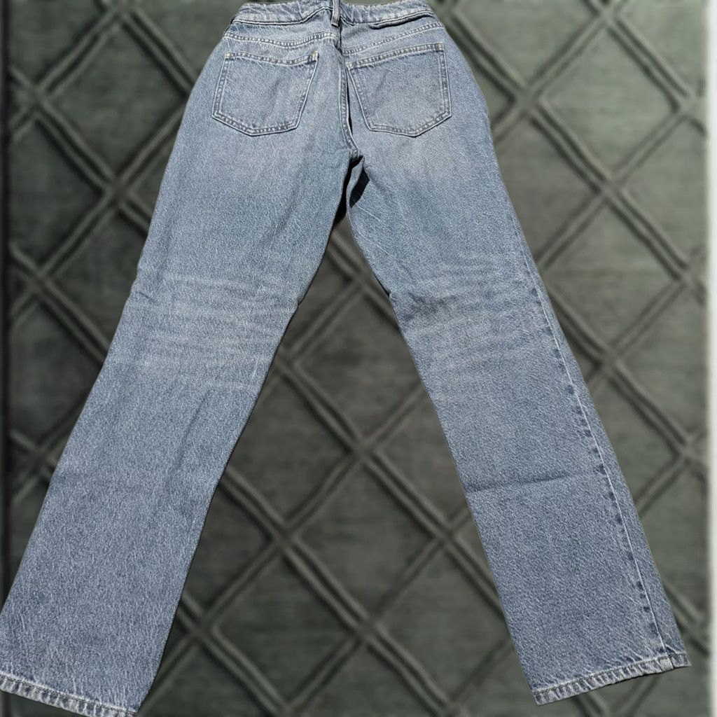 Pacsun Pacsun Mom Jeans Women's Blue Denim Mid-Rise Straight Zip Fly Slim Fit - 24 Size 42" / US 20 - 1 Thumbnail