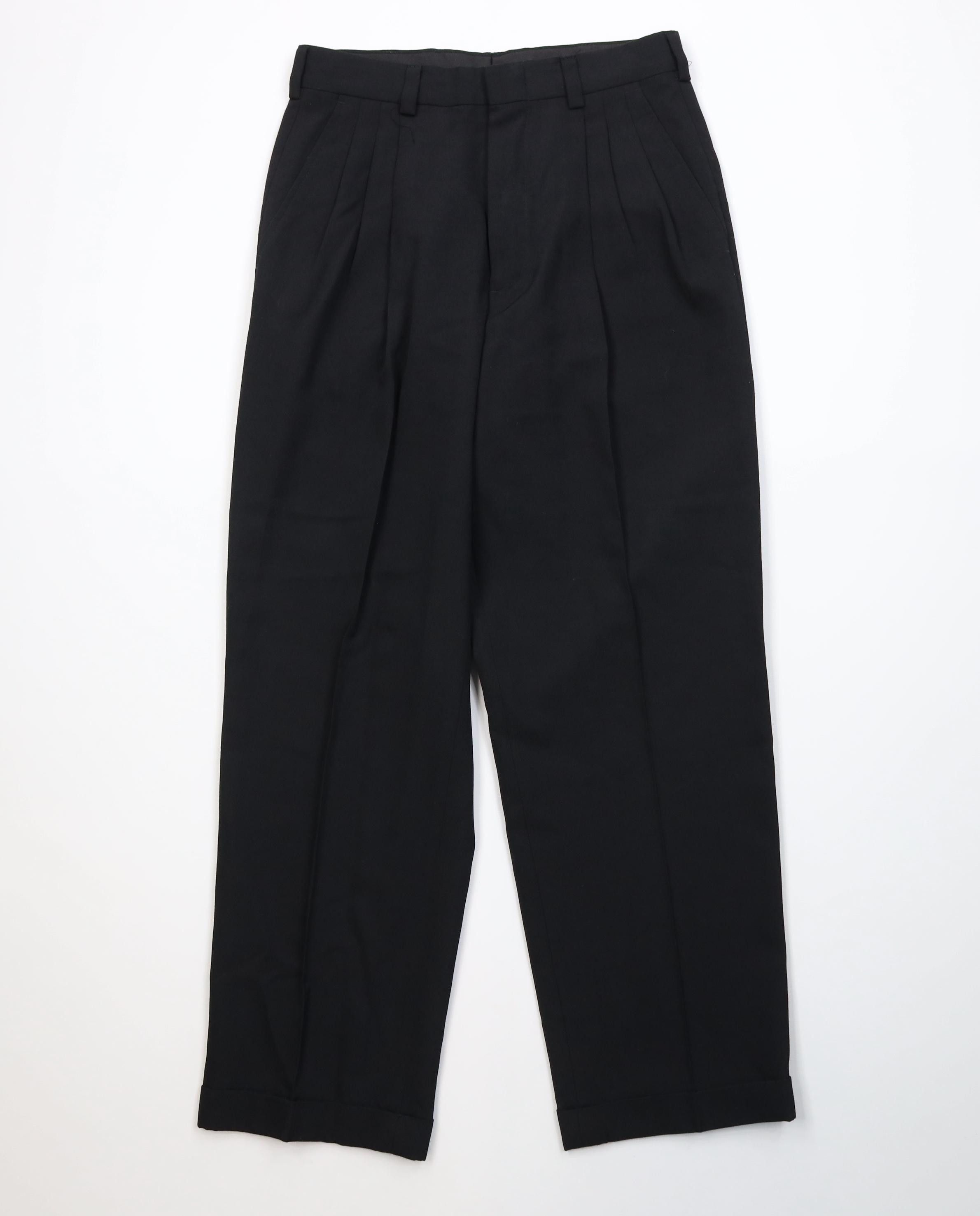 Vintage Vintage 90s Streetwear Knit High Waisted Chino Pants Black Size US 28 / EU 44 - 1 Thumbnail