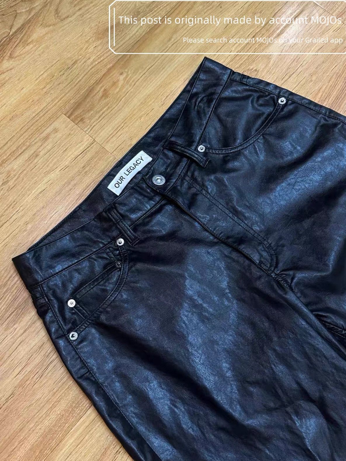 Our Legacy Sz 31 Our Legacy 21AW Formal Moto Cut Leather Denim mojos745 Size US 31 - 3 Thumbnail