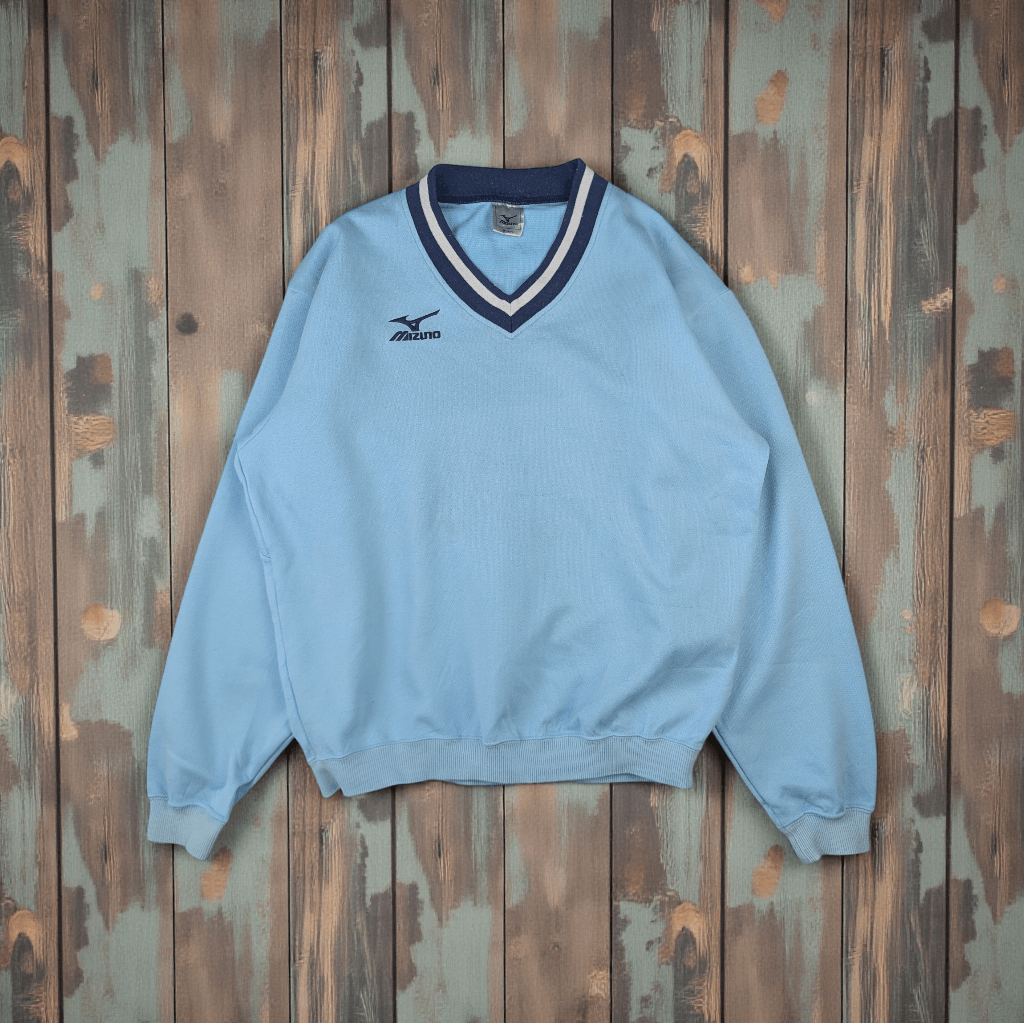 Mizuno Vintage MIZUNO Sportswear Blue Ocean Sportswear Sweatshirts Size US M / EU 48-50 / 2 - 2 Thumbnail