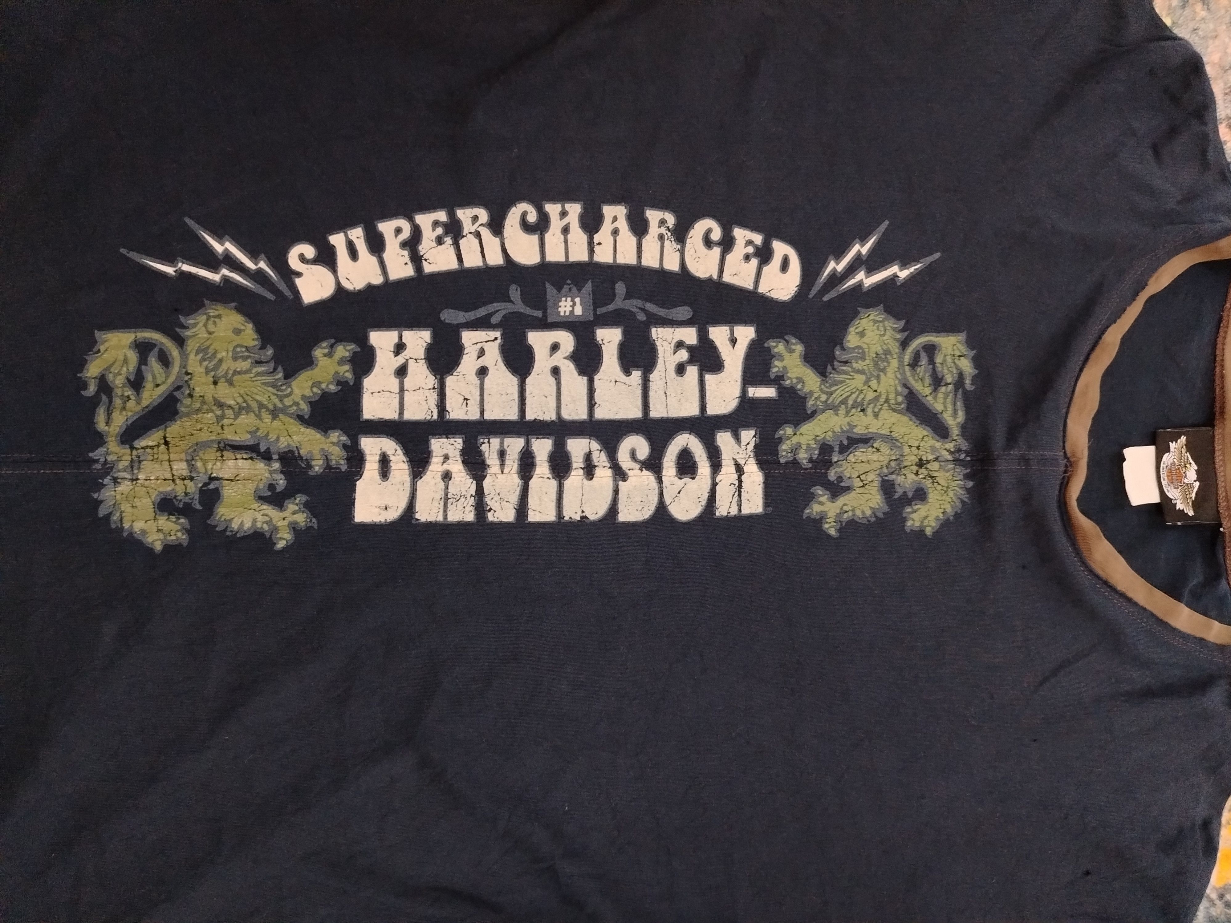 Harley Davidson × Vintage Harley Davidson supercharged Lion Design Size US M / EU 48-50 / 2 - 3 Thumbnail