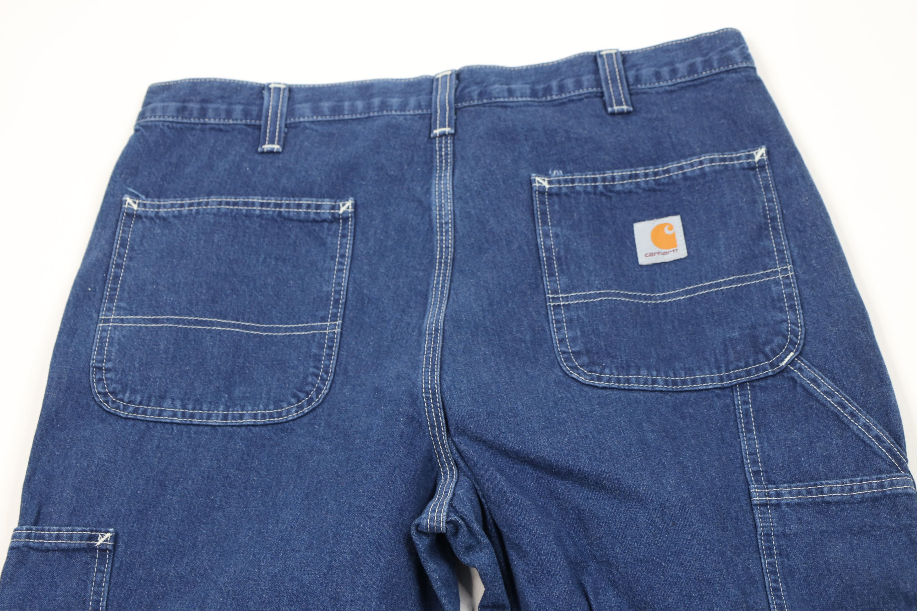 Carhartt Vintage Y2K Carhartt Wide Leg Dungaree Denim Jeans Blue Size US 34 / EU 50 - 10 Thumbnail