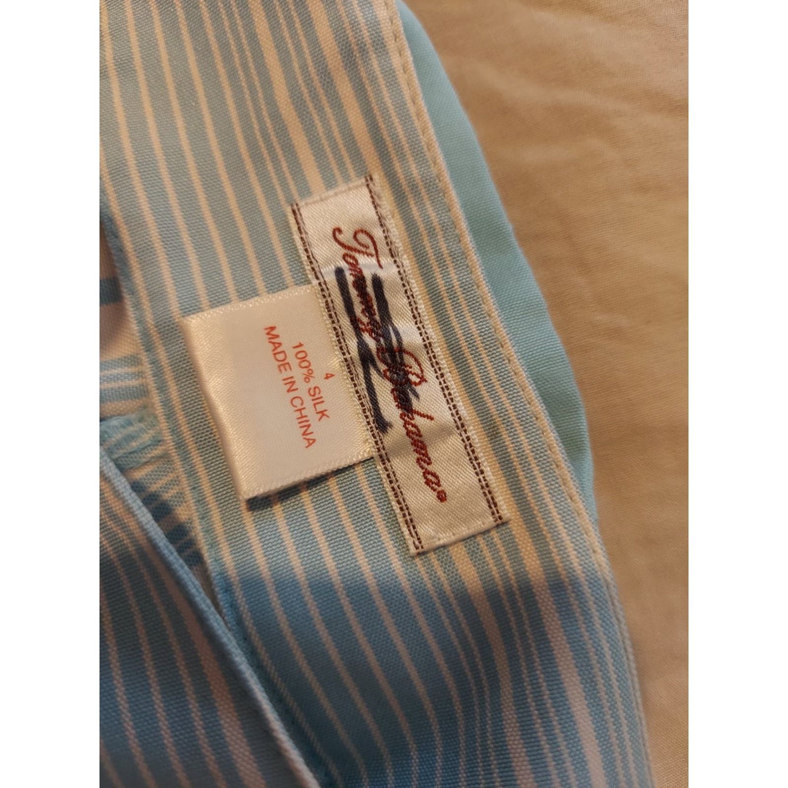 Tommy Bahama Womens Tommy Bahama Silk Pants 4 Blue Slack Trouser Size 27" / US 4 / IT 40 - 3 Thumbnail