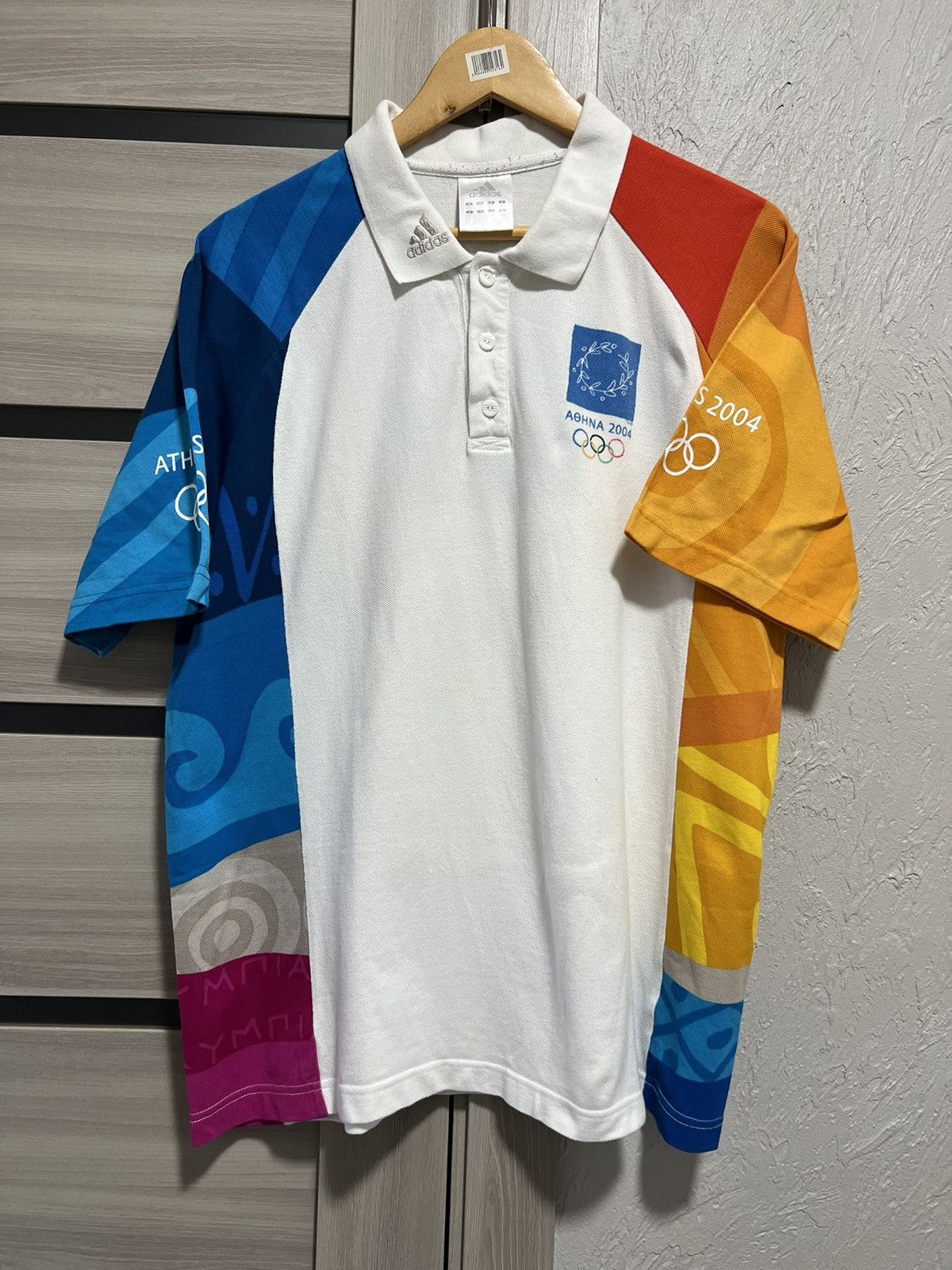 Vintage ADIDAS 2004 Greece Athens 2004 Olympics Polo Shirt Size US M / EU 48-50 / 2 - 5 Thumbnail