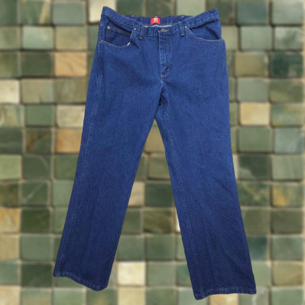 Wrangler Wrangler Cowboy Cut Premium Performance Slim Fit Jeans Mens 36 x 30 Blue Heavy Denim 5-Pocket USA Theme Cowboy Size US 36 / EU 52 - 1 Thumbnail