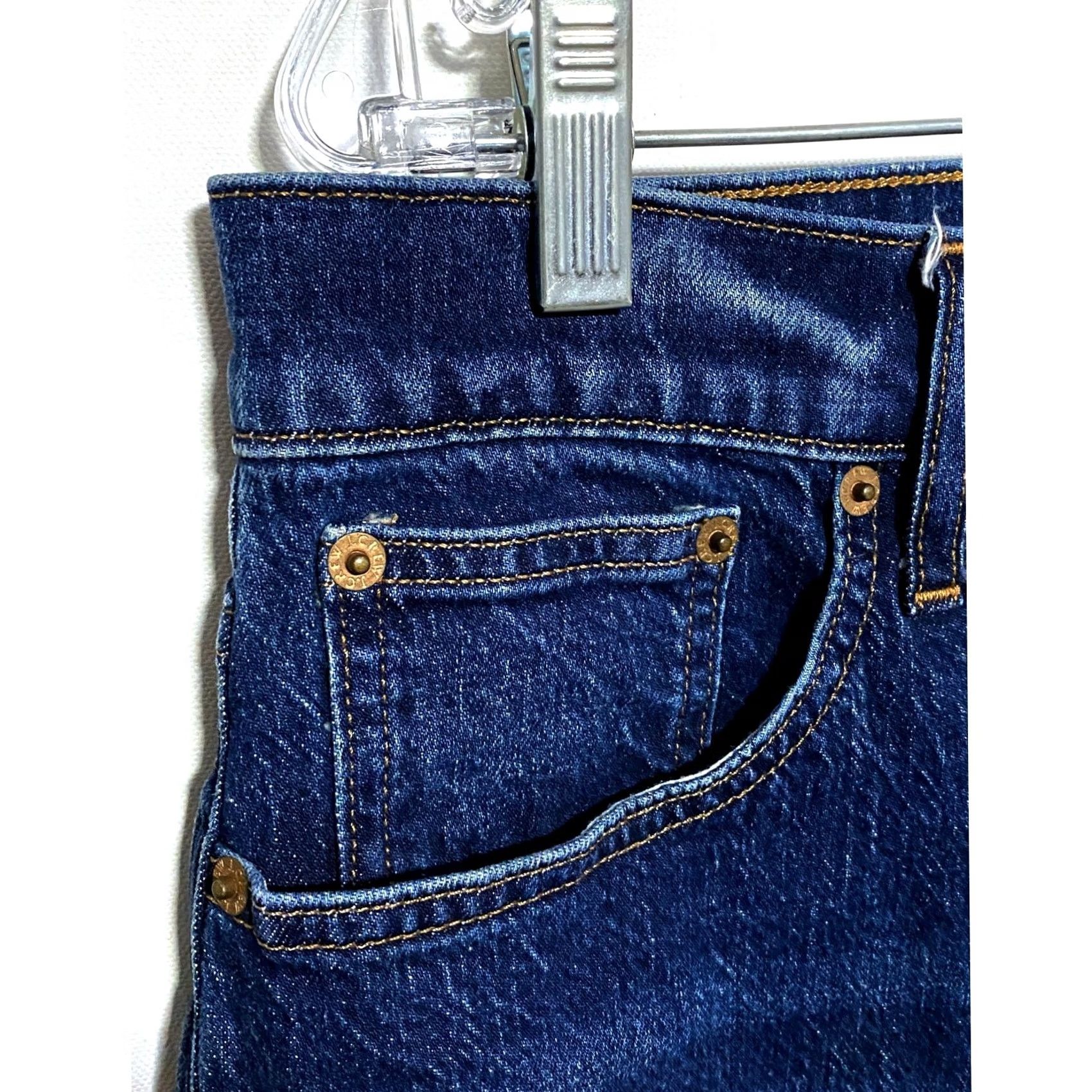 J.Crew J.Crew Jeans Wide-Leg Denim Button Fly 31 Womens 31 Blue Cotton Lycra Pockets Stretch Vintage Boho Y2K Casual Modern Regular Size 24" / US 00 / IT 34 - 4 Thumbnail