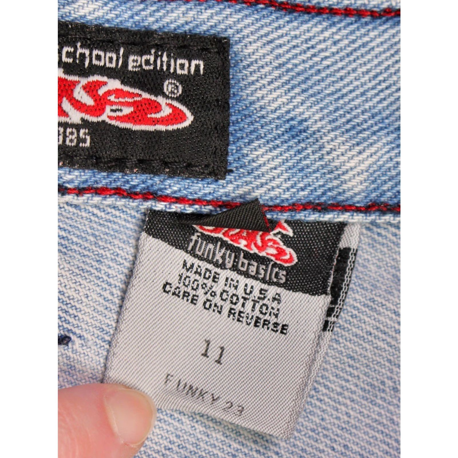 JNCO JNCO Women's 1990s VTG Wide Leg Jeans Sz 11 31x32 Light Wash Blue 90s CasualMens Womens? Size 24" / US 00 / IT 34 - 7 Thumbnail