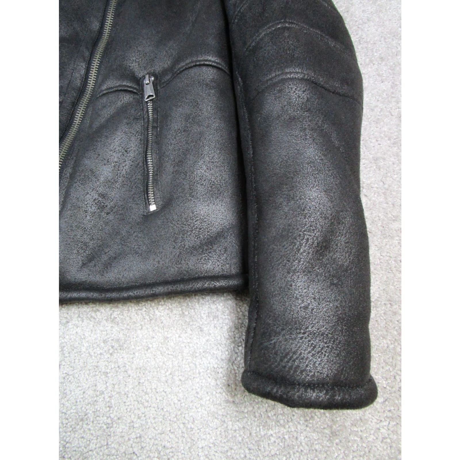 Lucky Brand Lucky Brand Jacket Womens Small Black Faux Fur Jacket Size S / US 4 / IT 40 - 4 Thumbnail