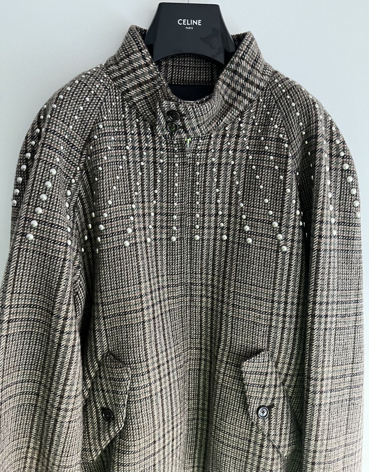 Celine × Hedi Slimane $5k Value Super Runway Celine Hedi Slimane Studded Teddy Size US XL / EU 56 / 4 - 2 Thumbnail