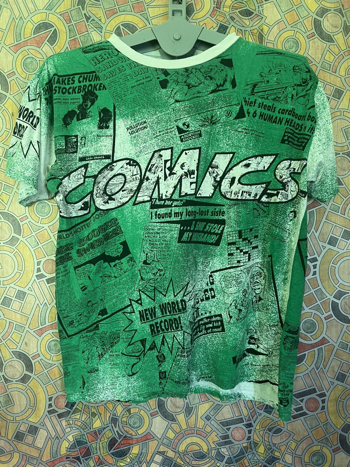 Vintage Falcon Newspaper all over print Promo tee akira vintage 90’s Size US L / EU 52-54 / 3 - 1 Thumbnail