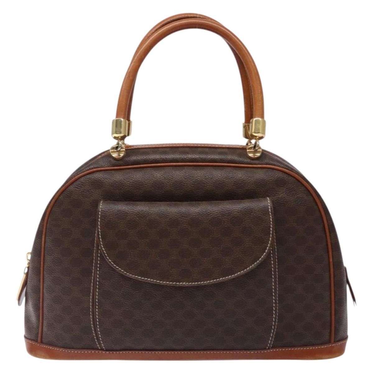 Celine CELINE Macadam Canvas Hand Bag Pvc Leather Brown Gold Size ONE SIZE - 2 Thumbnail