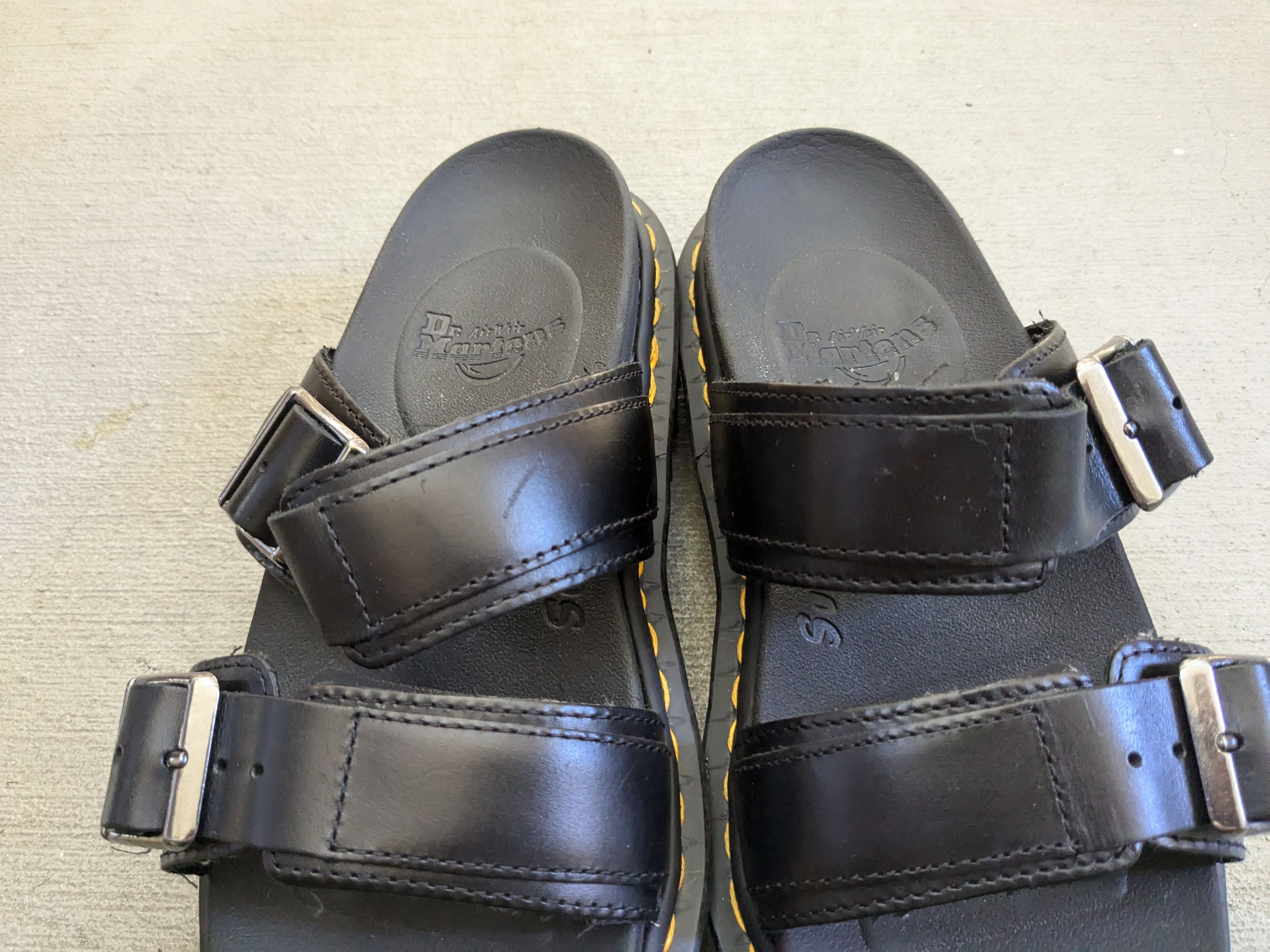 Dr. Martens Dr. Martens Myles Sandals Black Men 6 Leather Strap Size US 6 / EU 39 - 4 Thumbnail
