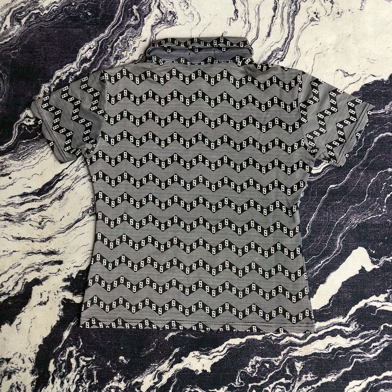 Fendi Vintage Fendi FF Monogram Polo Shirt Size S / US 4 / IT 40 - 2 Thumbnail