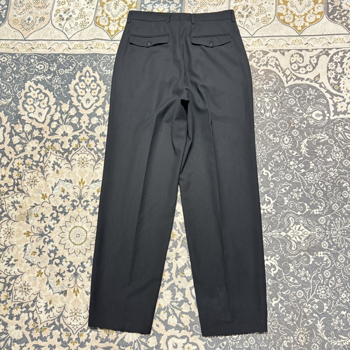 Giuliano Fujiwara Giuliano Fujiwara Wool Pleated Pants Black Size US 31 - 22 Thumbnail