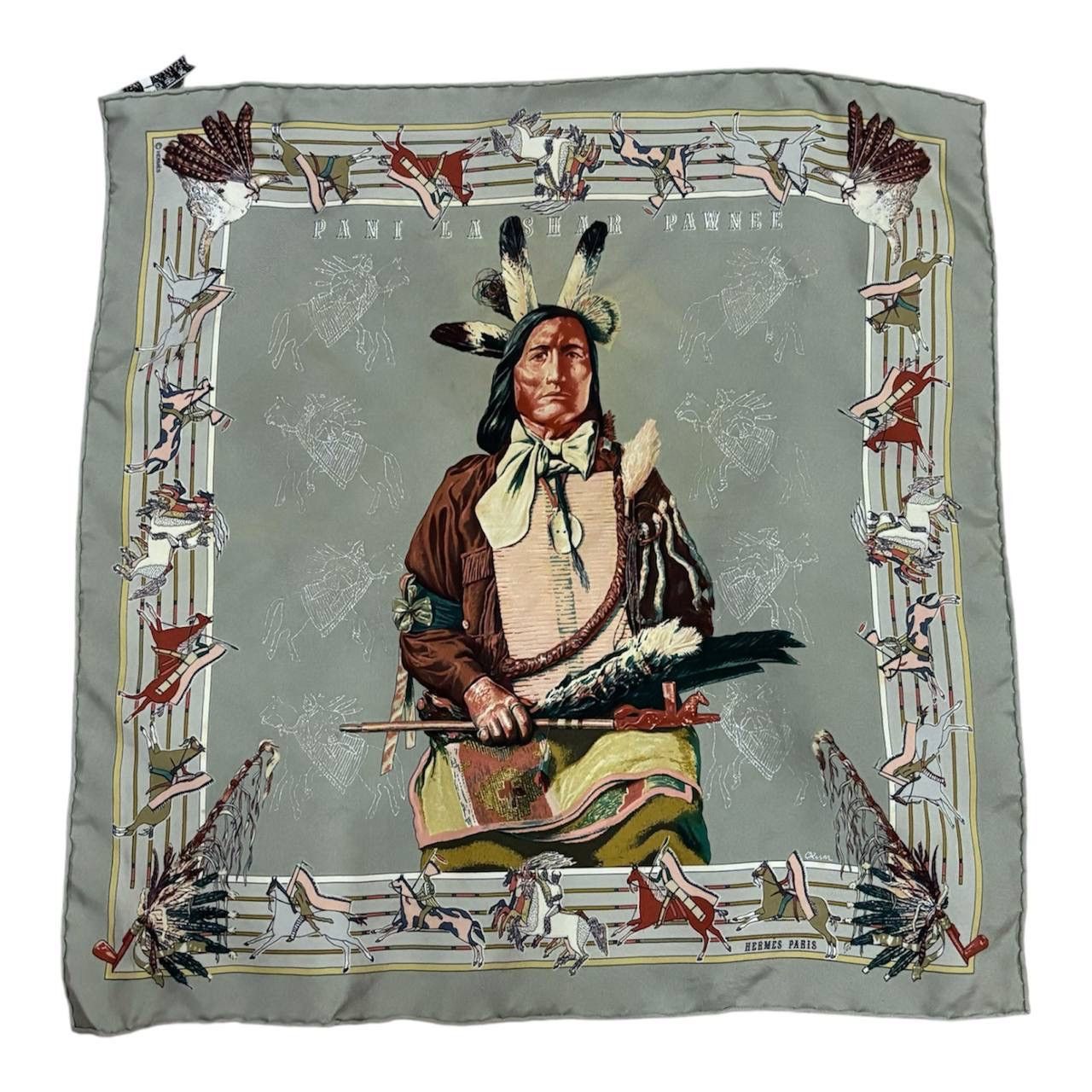 Hermes Hermes Silk Pani La Shar Pawnee Wash Scarf Bandana Size ONE SIZE - 1 Thumbnail