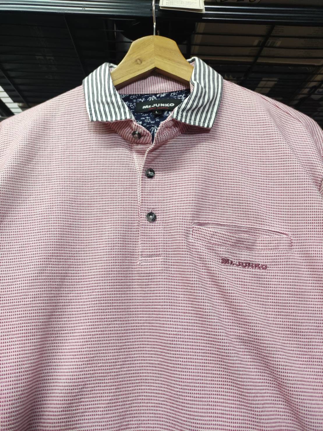Mr. Junko Mr. Junko Koshino Pink Stripes L/S Polo Shirt Size US L / EU 52-54 / 3 - 1 Thumbnail