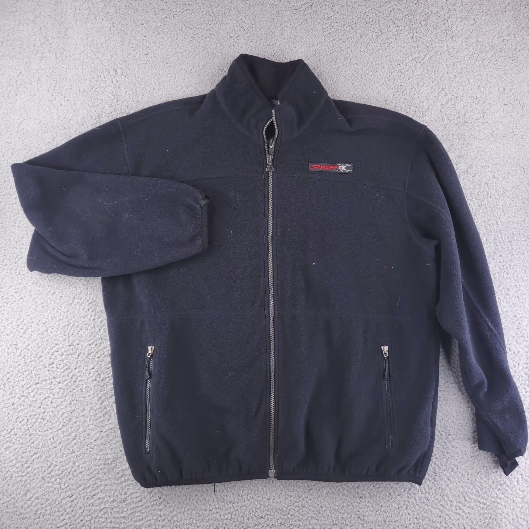 Spyder Spyder Sweater Mens L-XL Black Fleece Zip Relaxed Polyester Jacket Size US L / EU 52-54 / 3 - 2 Thumbnail