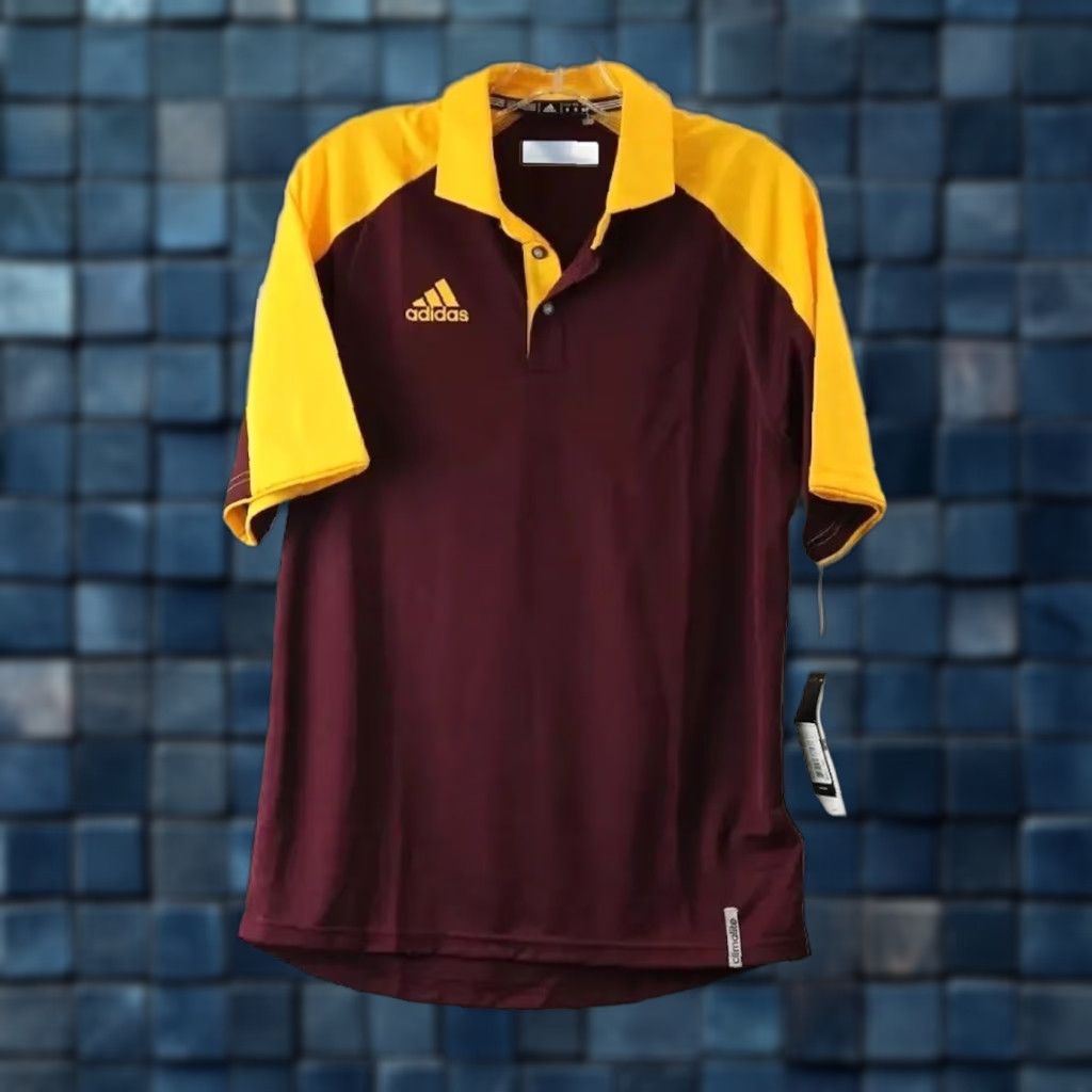Adidas NEW adidas Climalite Maroon & Yellow Active Coaches Polo Shirt Size Small Mens Polo Shirt Size US S / EU 44-46 / 1 - 1 Thumbnail