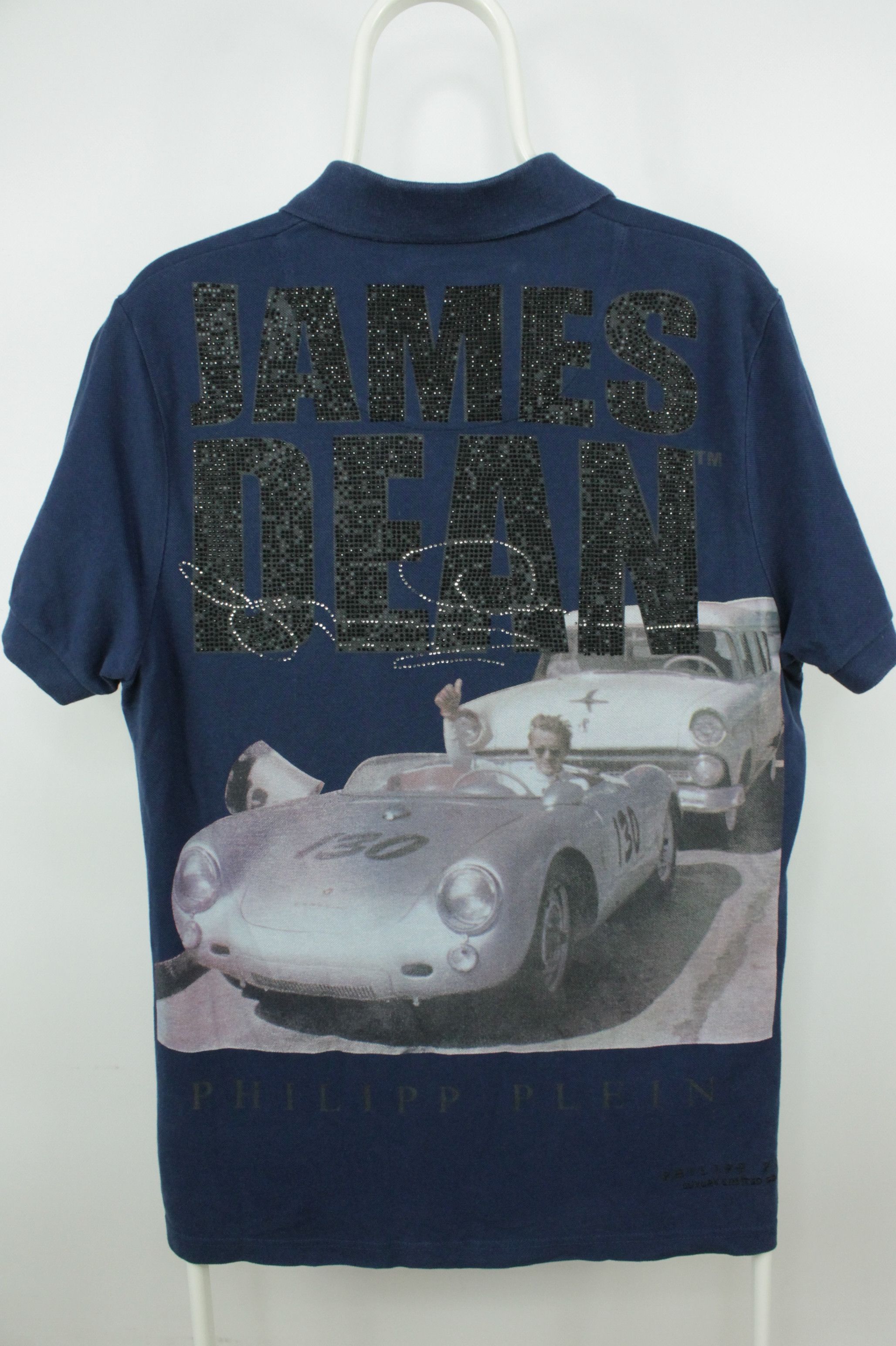 Philipp Plein SS15 Philipp Plein James Dean Slim Fit Navy Polo Shirt Size US XL / EU 56 / 4 - 1 Thumbnail