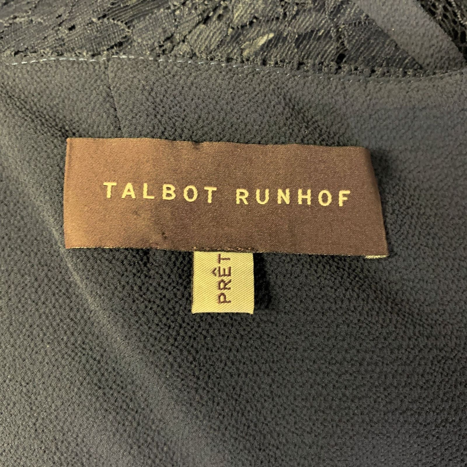 Other TALBOT RUNHOF Navy Cotton Blend Scoop Neck Midi Dress Size XL / US 12-14 / IT 48-50 - 5 Thumbnail