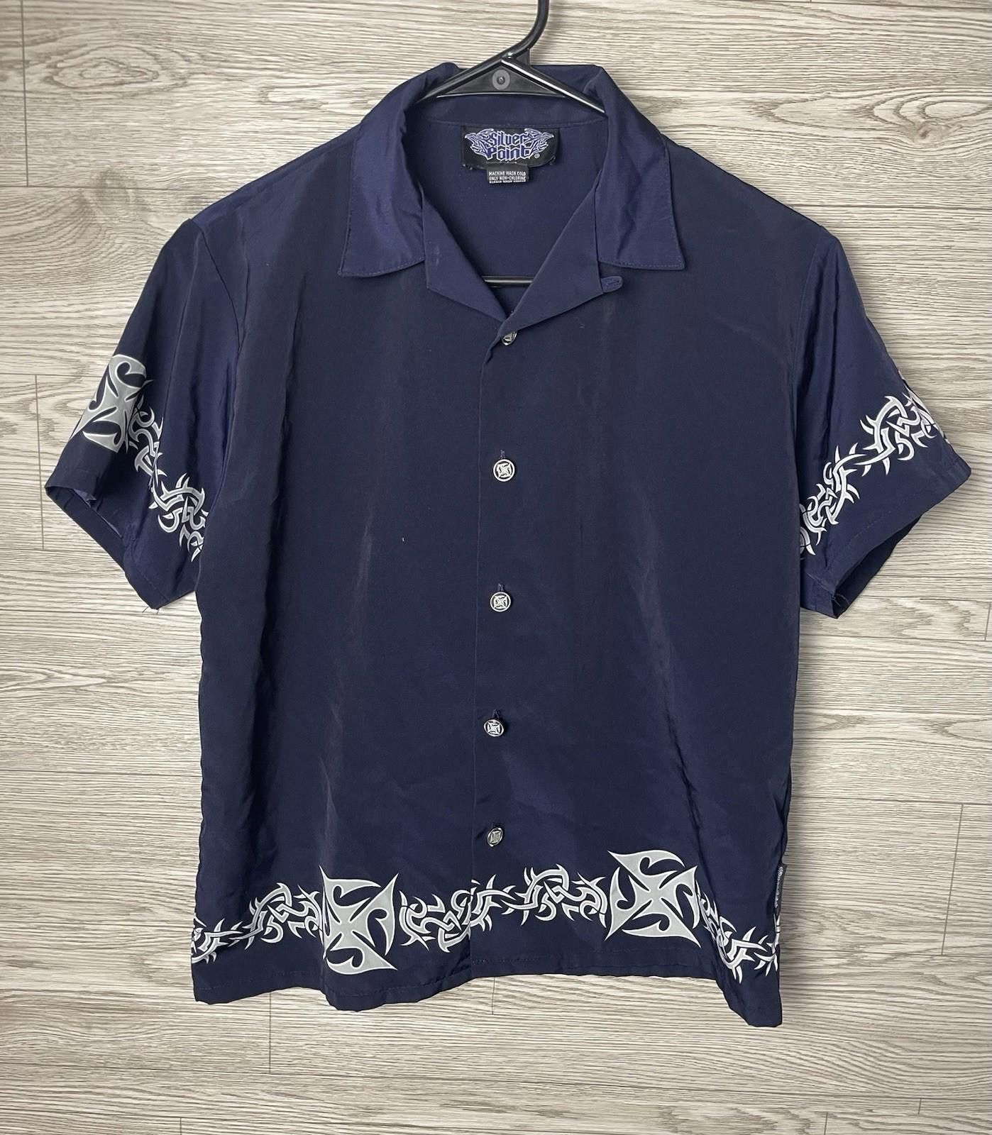 Tribal Streetwear Silver Point Boys Youth S Tribal Design Y2K Vintage Shirt Size US S / EU 44-46 / 1 - 1 Thumbnail