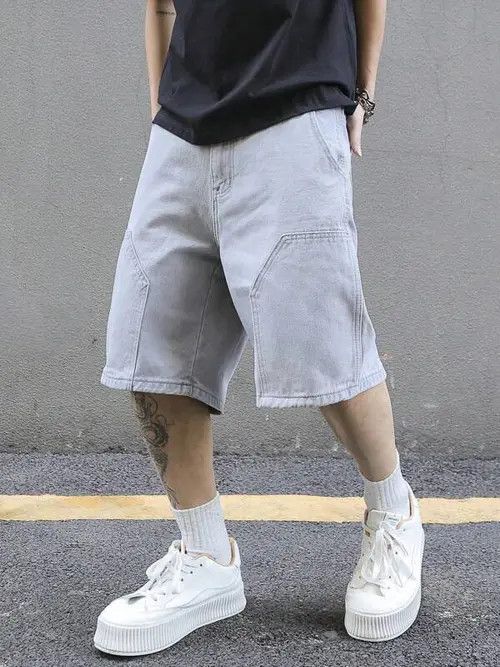 VIBE Vintage Y2k Shorts Jorts Washed Denim Size US 32 / EU 48 - 1 Thumbnail