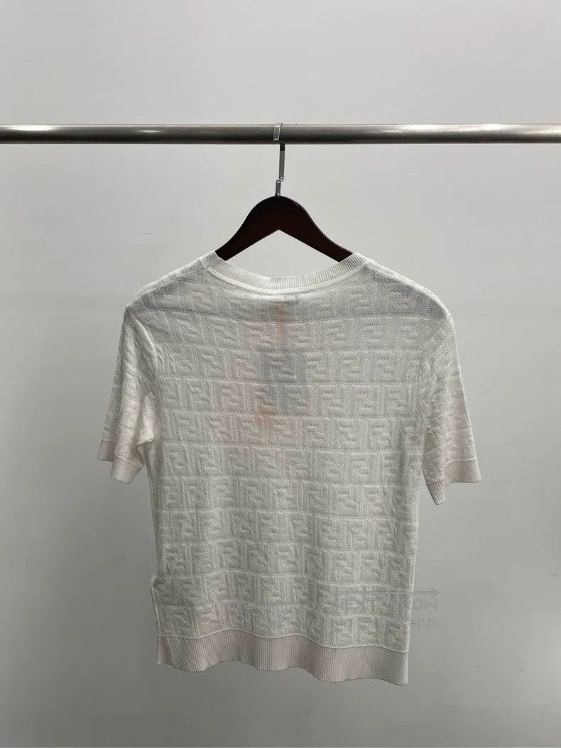 Fendi Fendi White dark pattern full print logo Size XS / US 0-2 / IT 36-38 - 2 Thumbnail