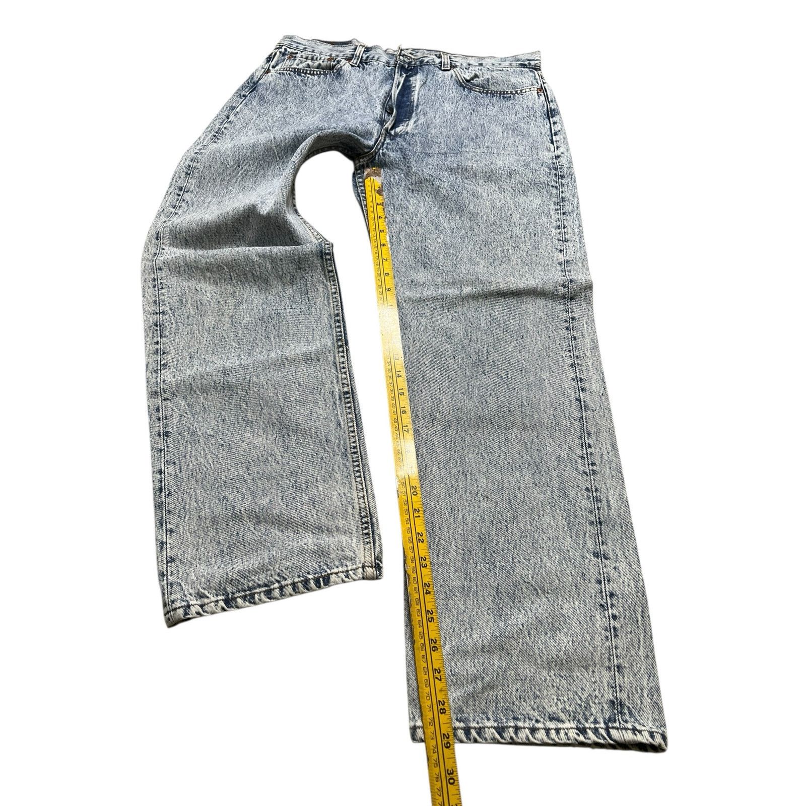 Levi's Levi’s 501 Jeans Men’s USA 1995 Vintage Acid Wash Blue 35x30 Size US 38 / EU 54 - 8 Thumbnail