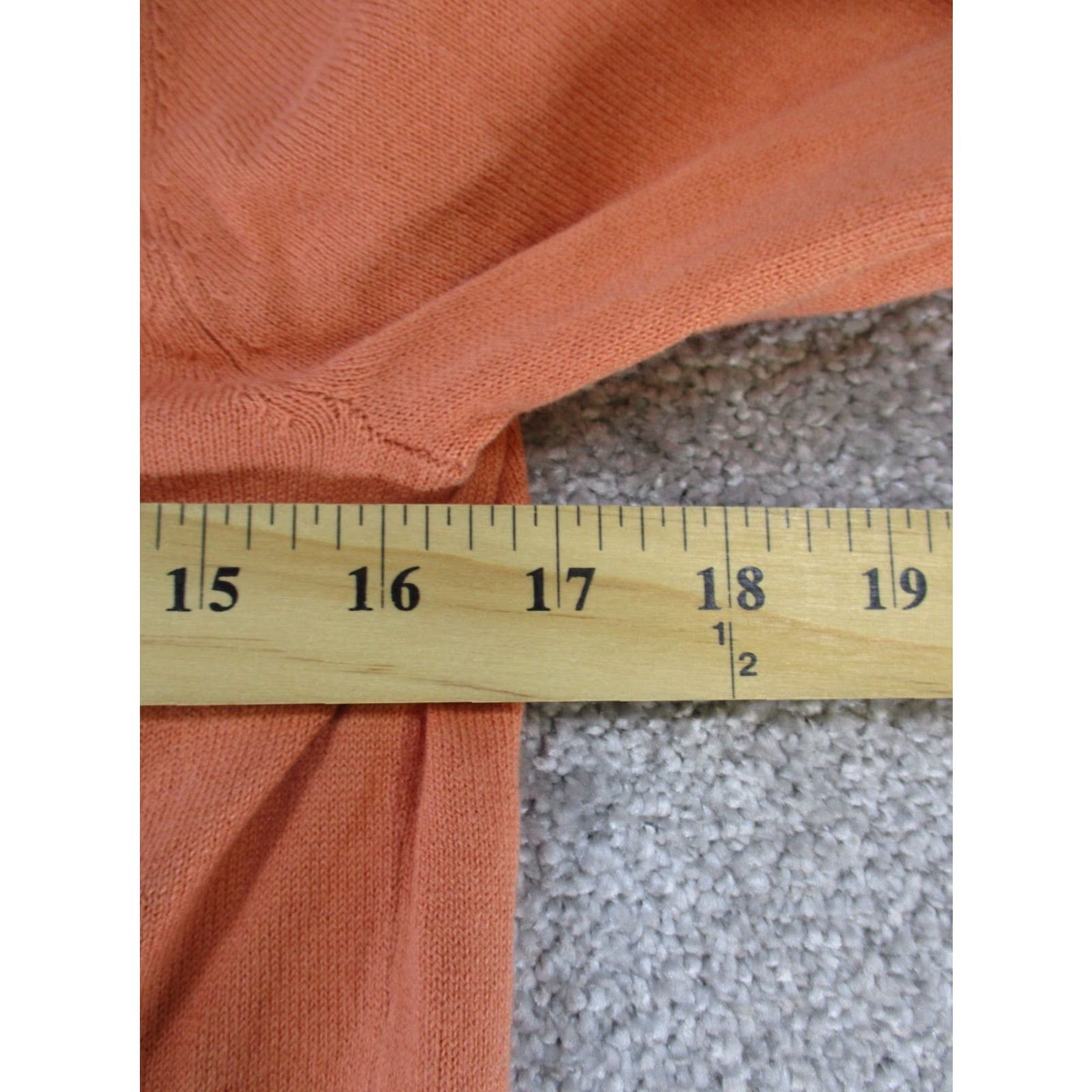 Loft VINTAGE Loft Womens Sweater Cardigan XS Long Sleeve Orange Cotton Knit 90s Womens Size XS / US 0-2 / IT 36-38 - 7 Thumbnail