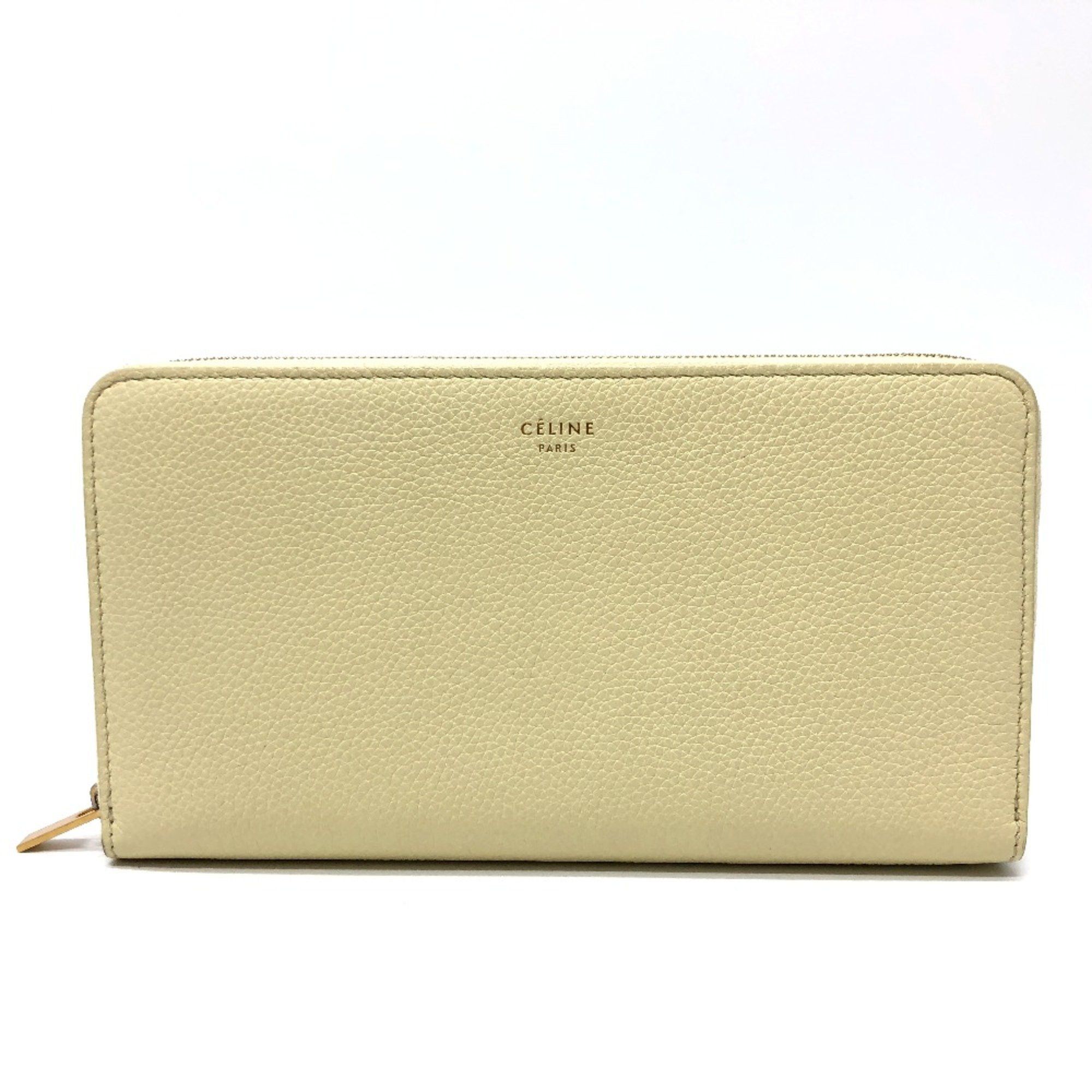 Celine CELINE Zip Around Long Wallet BeigeBased GoldHardware Size ONE SIZE - 1 Thumbnail