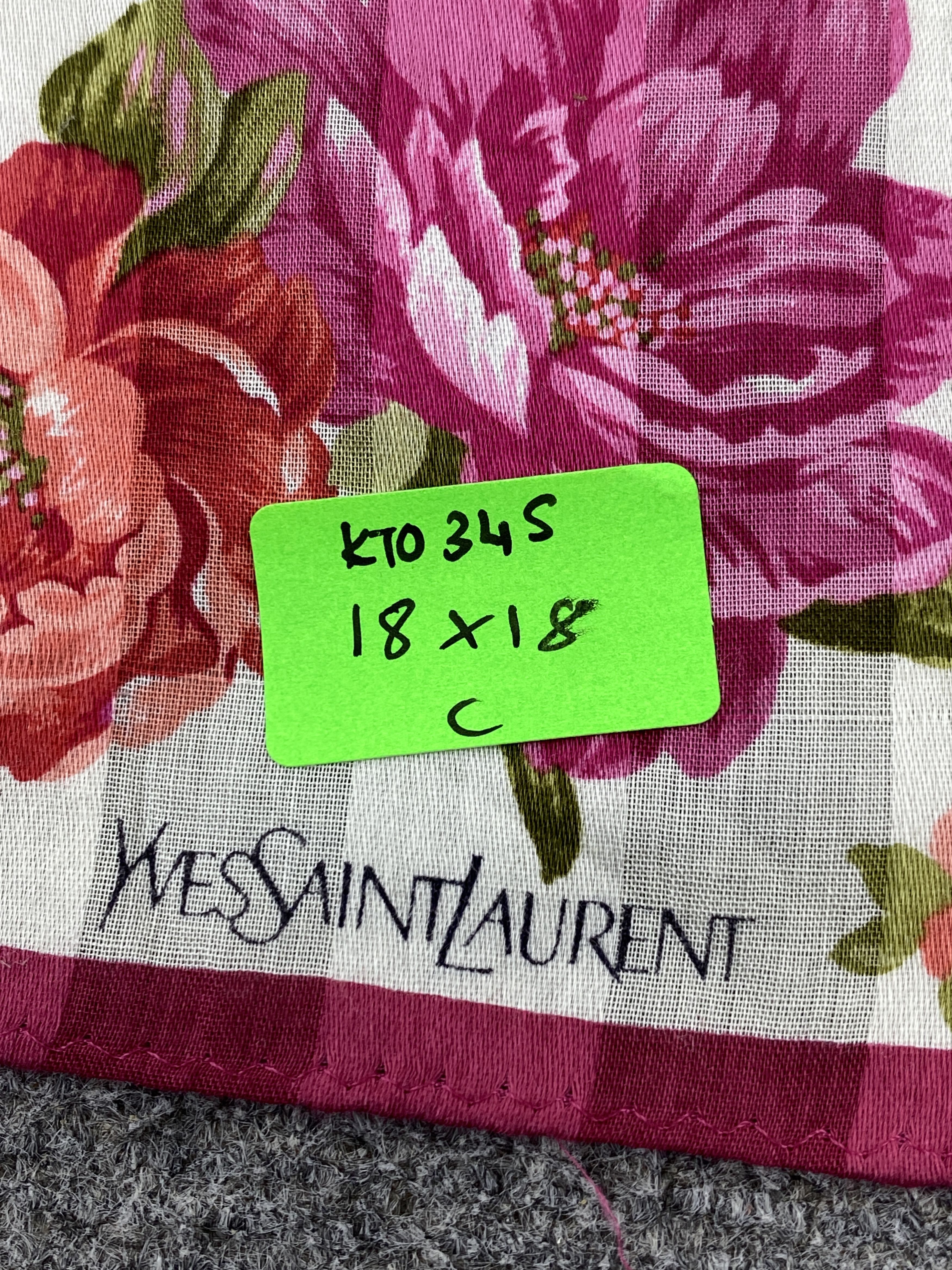 Yves Saint Laurent Yves Saint Laurent Handkerchief / Neckerchief KT0345 Size ONE SIZE - 7 Thumbnail