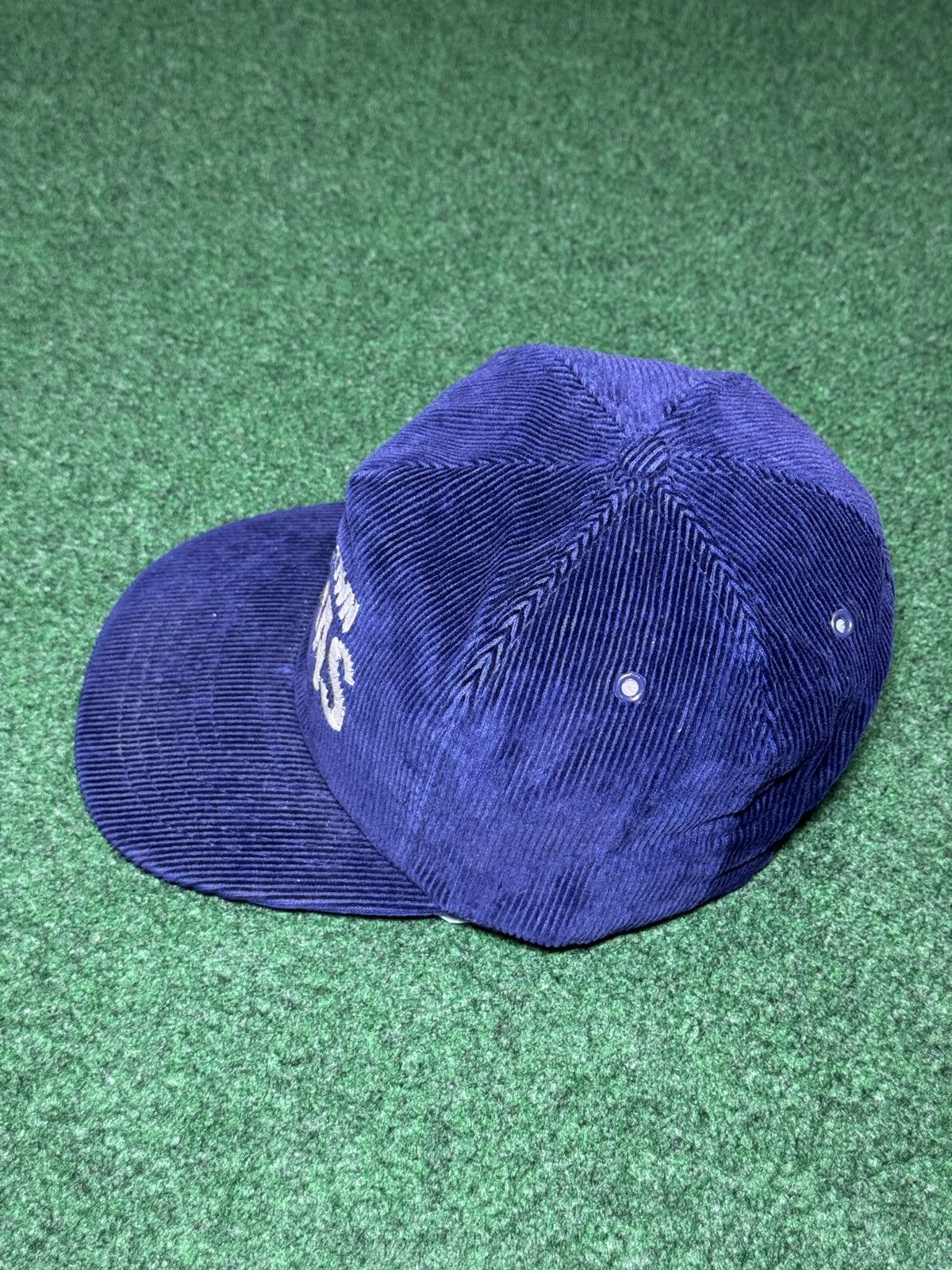 Vintage Vintage 90s Georgetown Hoyas Corduroy Blue Snapback Hat Size ONE SIZE - 4 Thumbnail