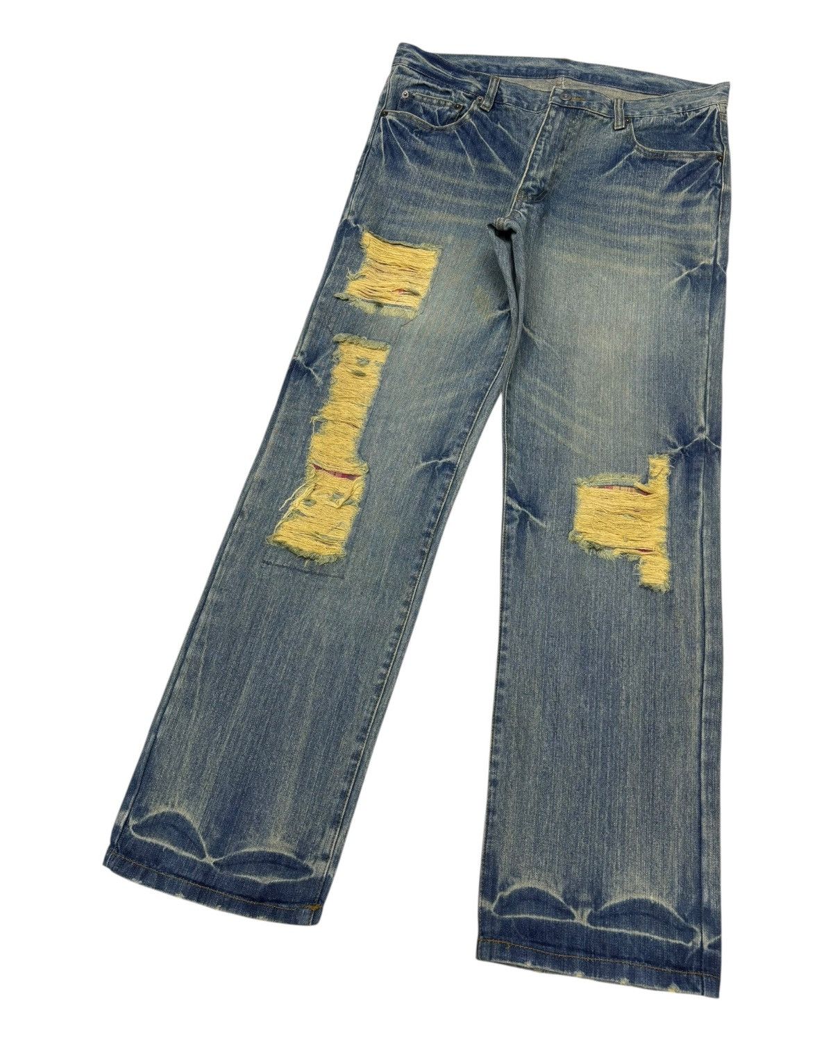 Isamu Katayama Backlash Vintage Japanese Baggy Loose Distressed Denim Jeans Size US 36 / EU 52 - 5 Thumbnail