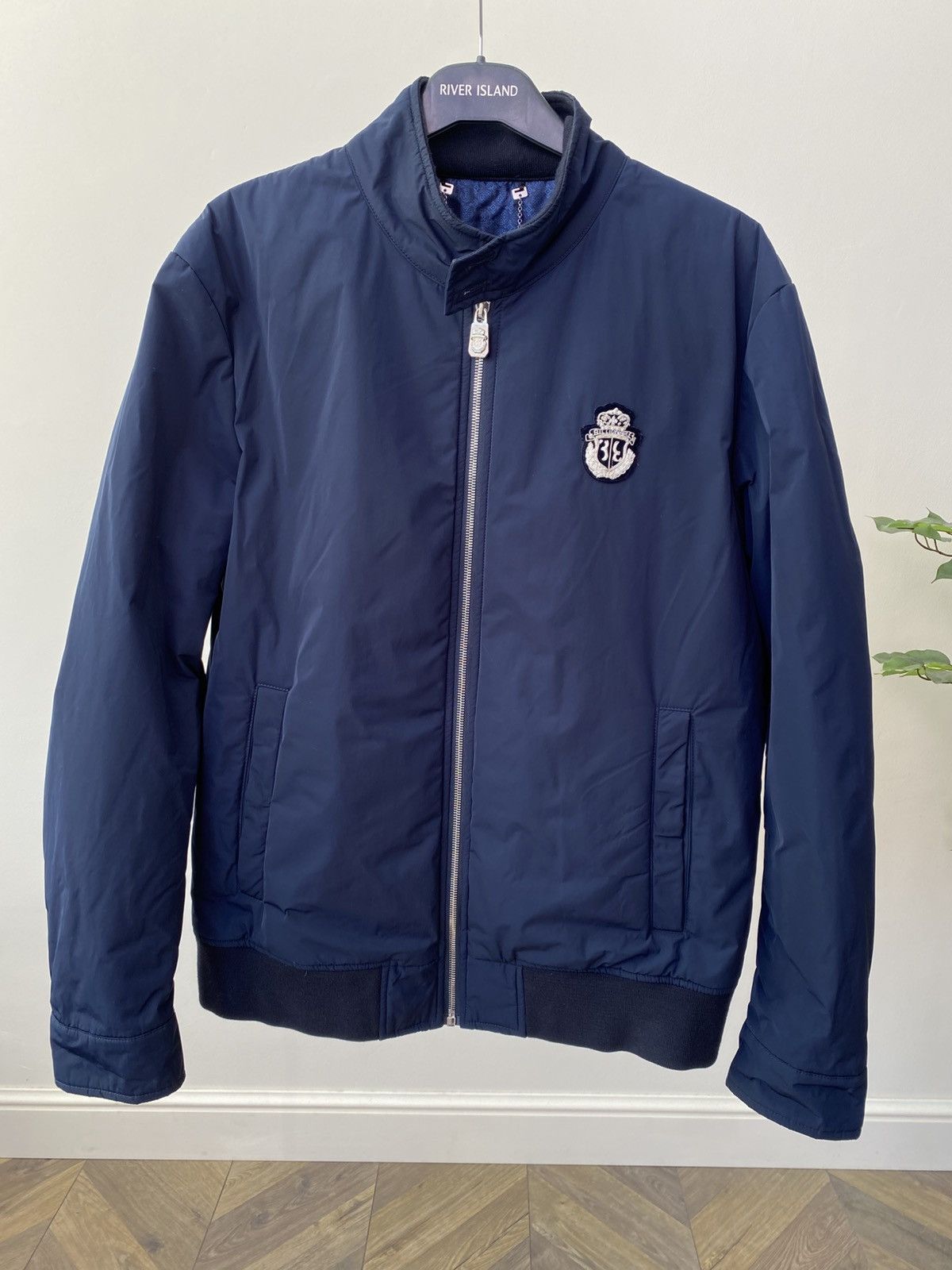 Billionaire Couture Billionaire Italian Couture Navy Blue Zip Jacket Crest Logo Size US M / EU 48-50 / 2 - 2 Thumbnail