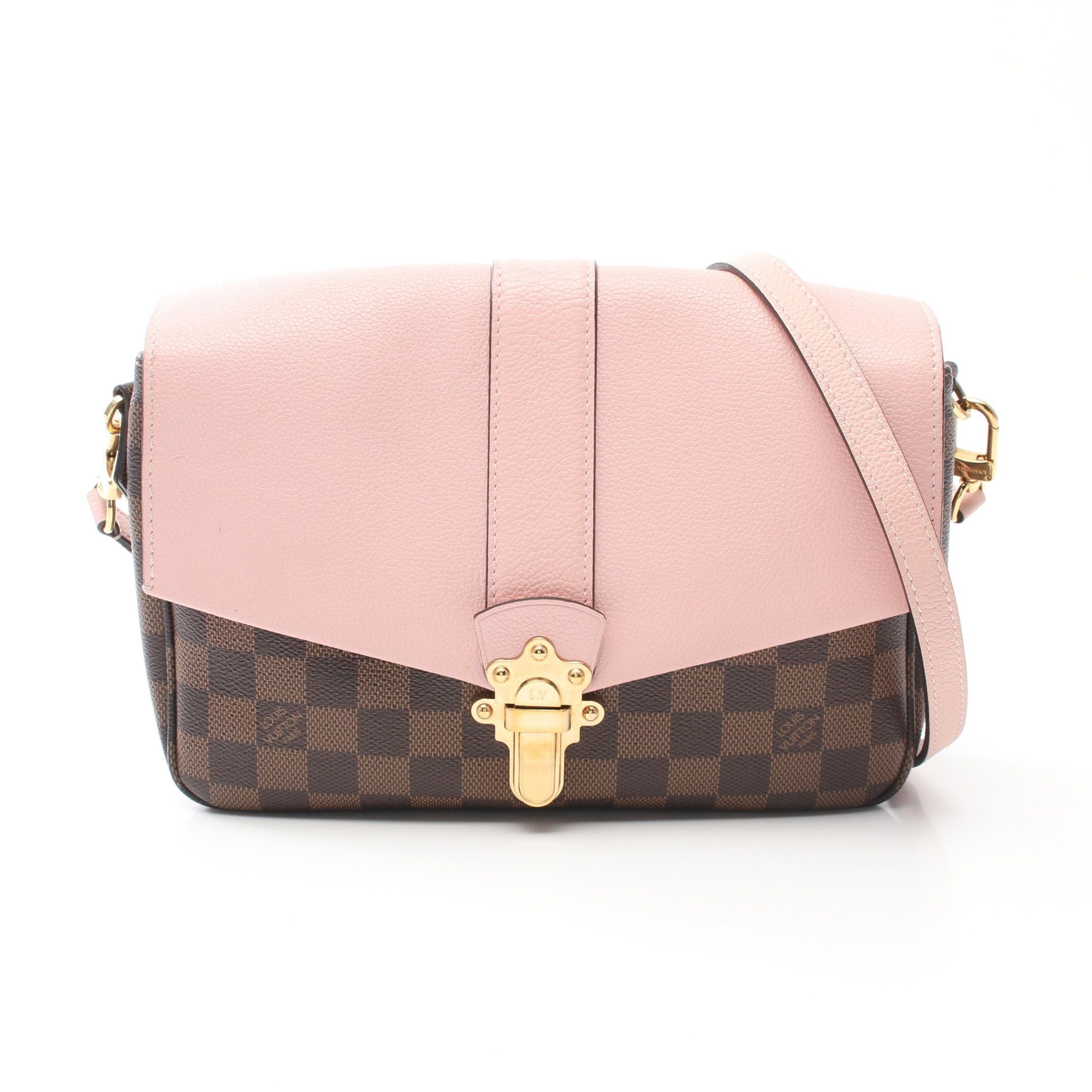 Louis Vuitton Louis Vuitton Clapton Damier Ebene Magnolia Shoulder Bag Leather Brown Pink Size ONE SIZE - 1 Thumbnail