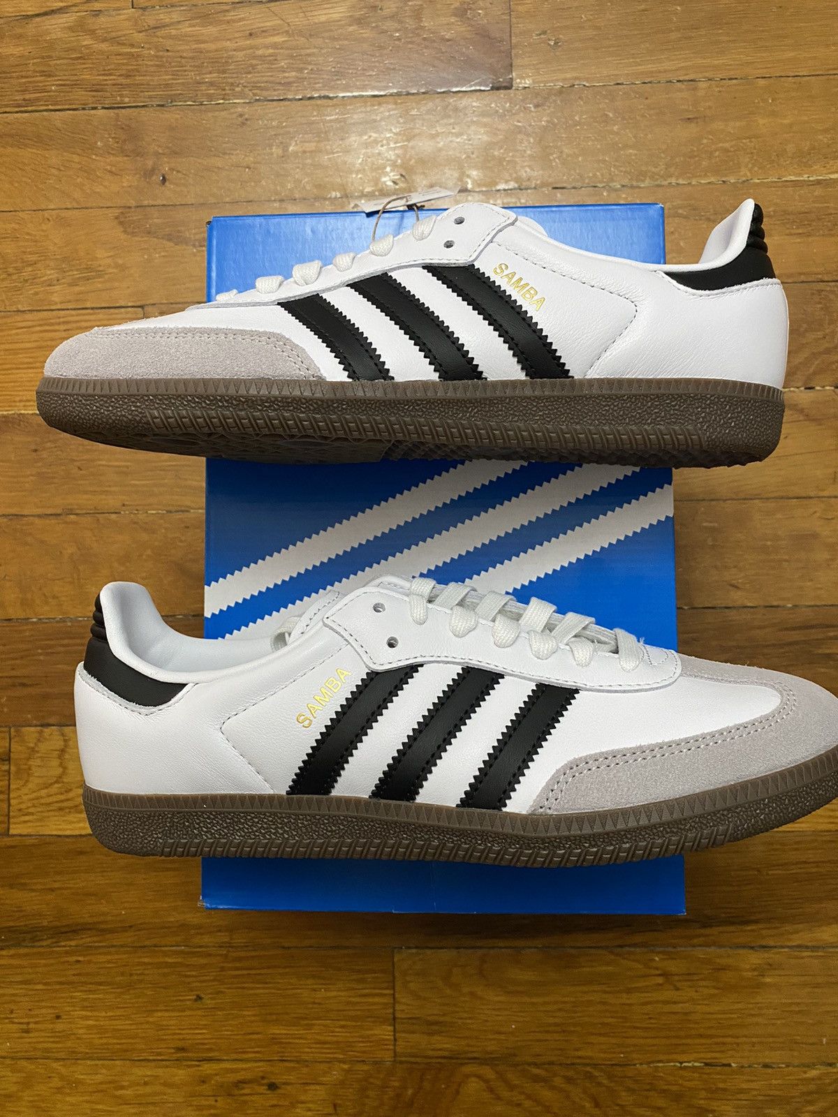 Adidas Size 6.5M / 7.5W - adidas Samba OG Cloud White Black Size US 6.5 / EU 39-40 - 2 Thumbnail