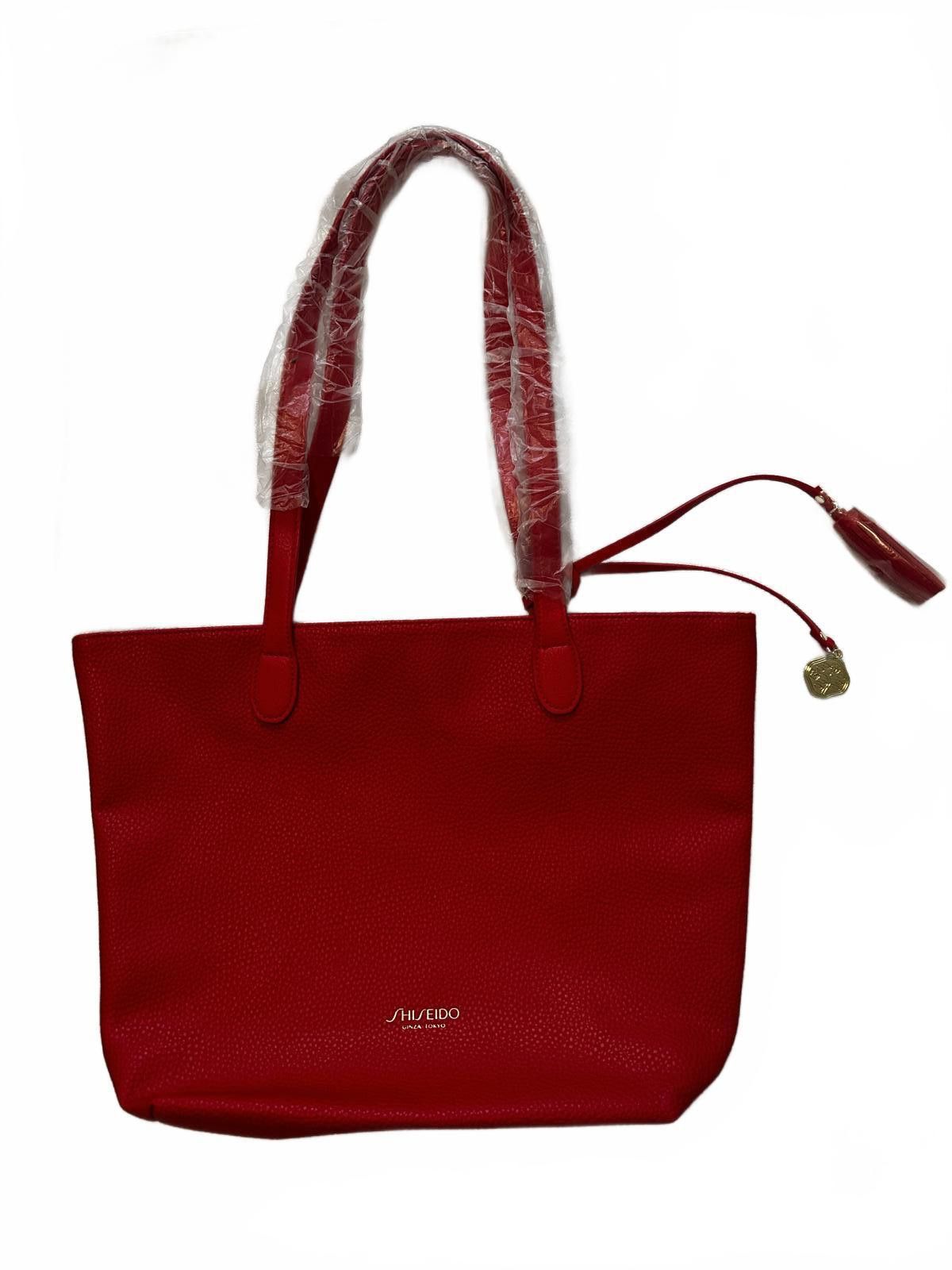 Designer Shiseido Red Tote Bag - Stylish & Versatile Size ONE SIZE - 1 Thumbnail