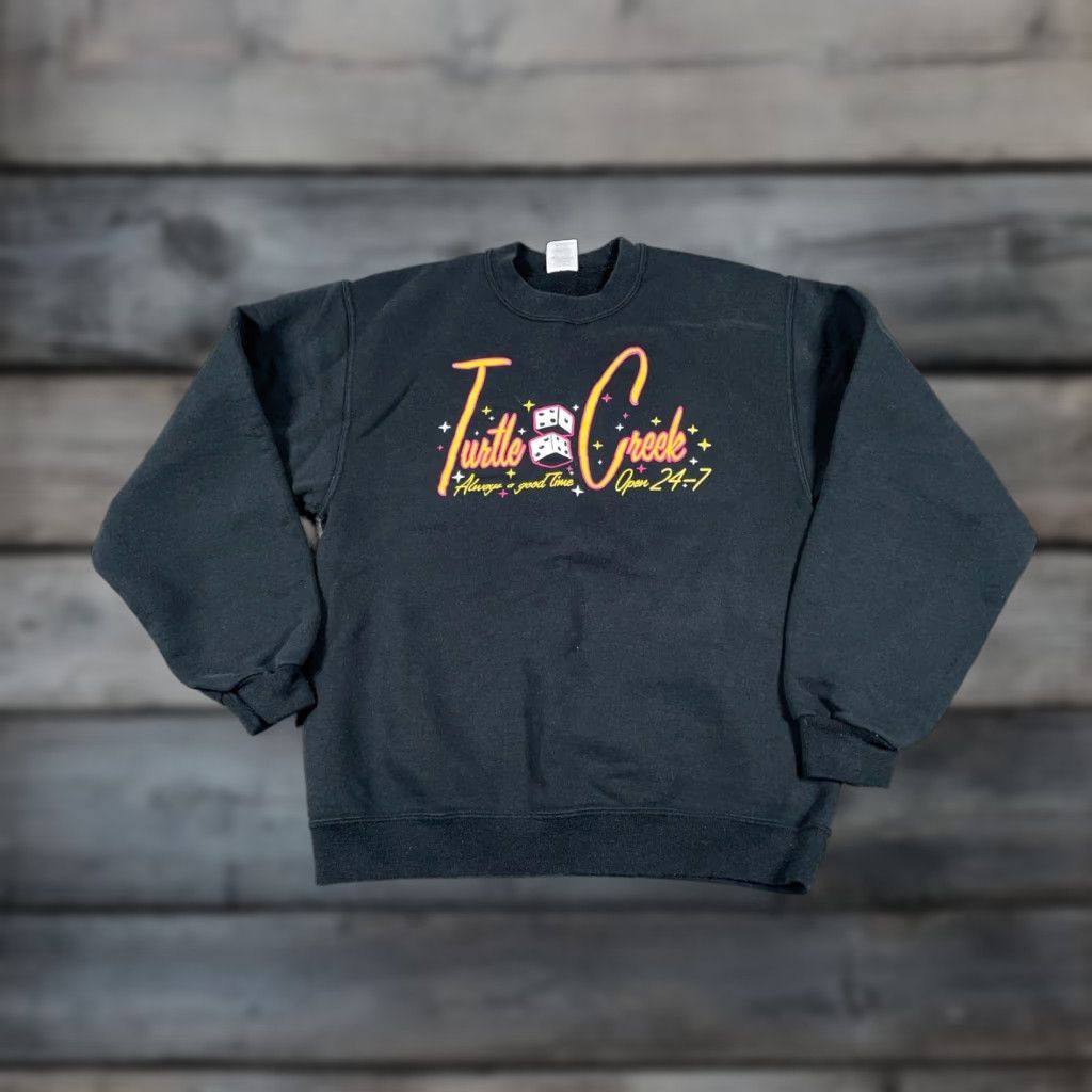 Jerzees VINTAGE Jerzees Sweatshirt Crewneck Black Adult Small Turtle Creek Casino 90s Hipster Retro City Logo Mens Size US S / EU 44-46 / 1 - 1 Thumbnail