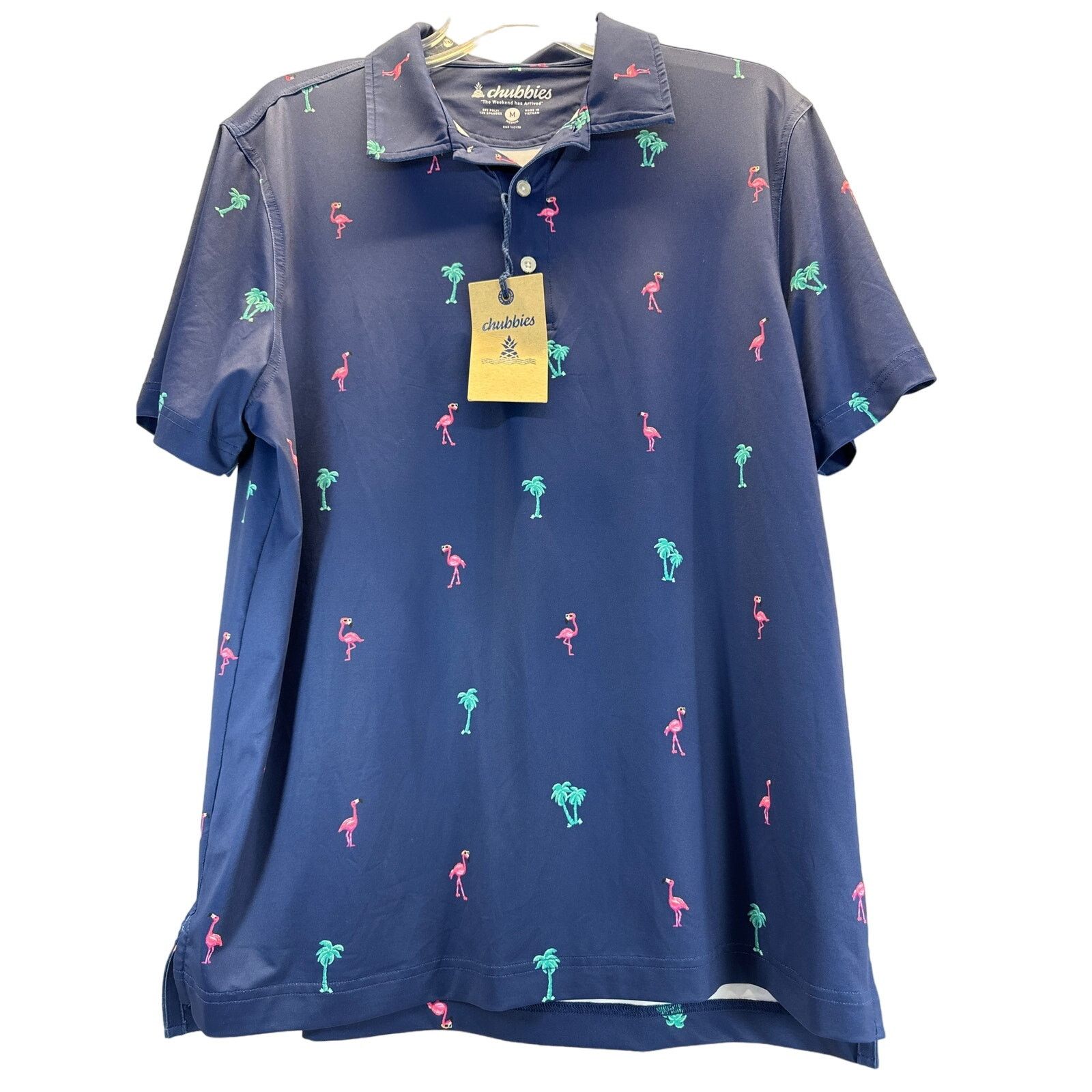 Chubbies Chubbies “Island Pal” Polo Blue UPF 50+ men sz M Size US M / EU 48-50 / 2 - 1 Thumbnail
